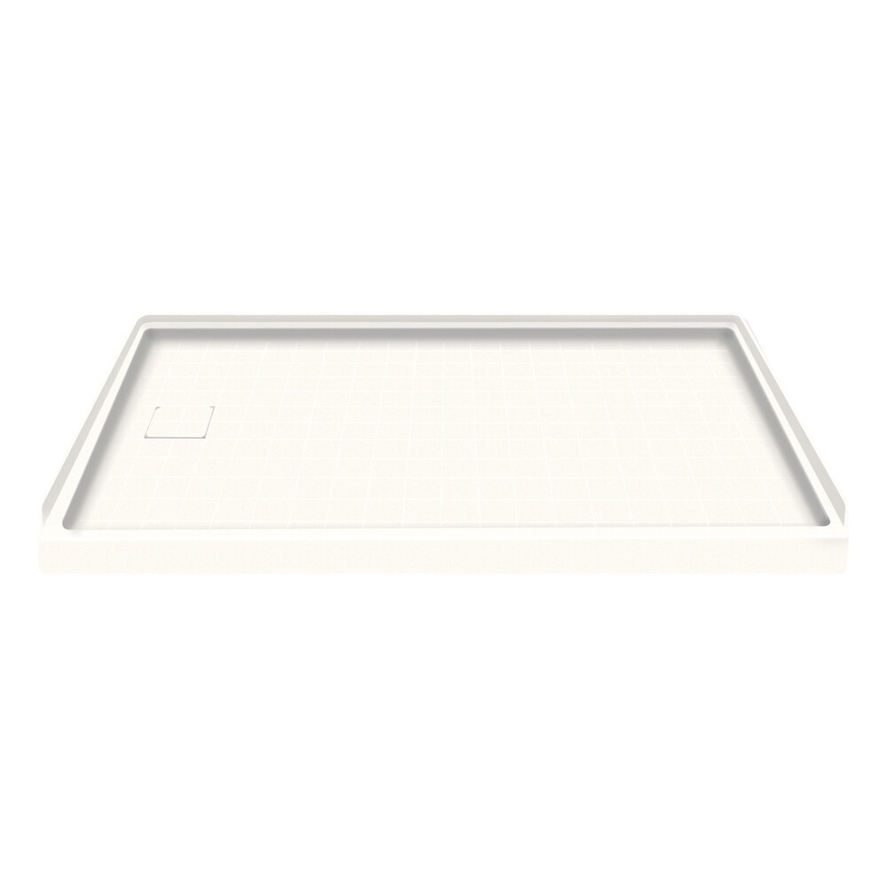 Style Selections F6030L-01 30-in W x 60-in L with Left Drain Single Threshold Rectangle Shower Base (White)
