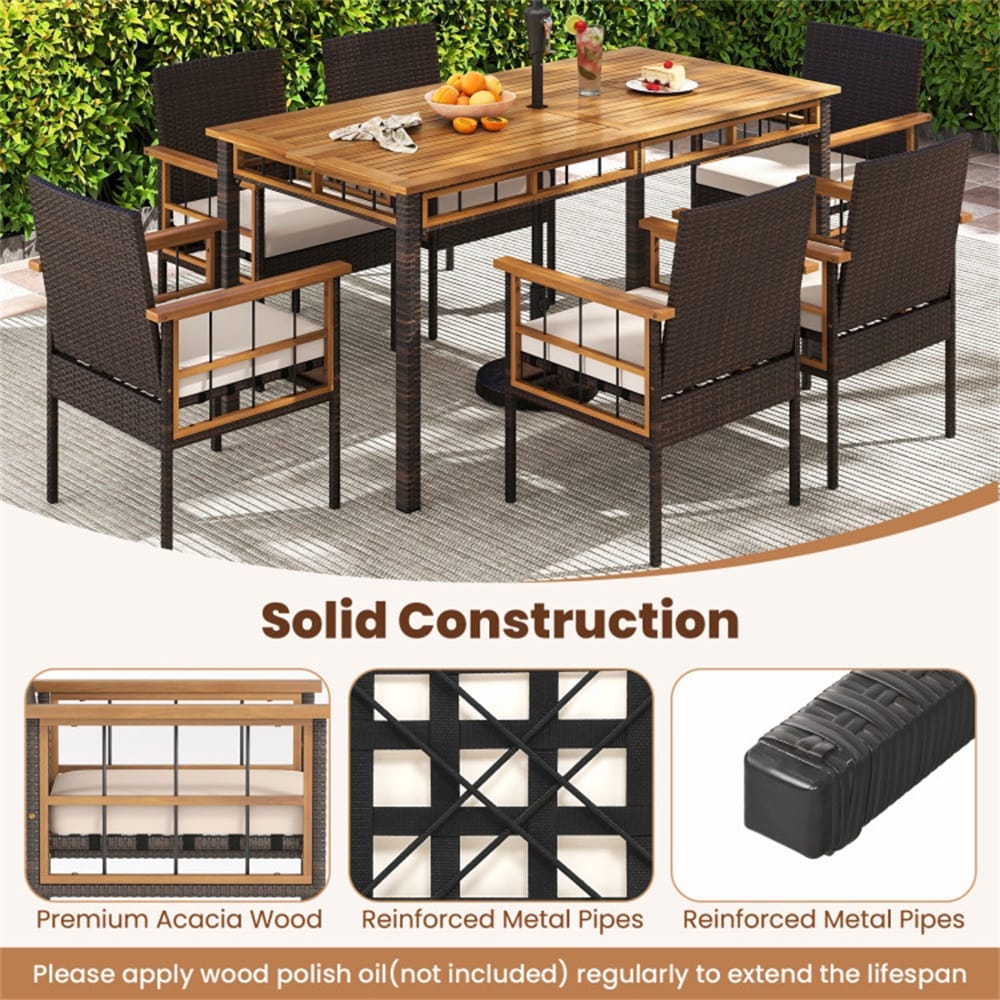 Dimakai DK-HW74045WH Patio-Dining-Sets - View #6