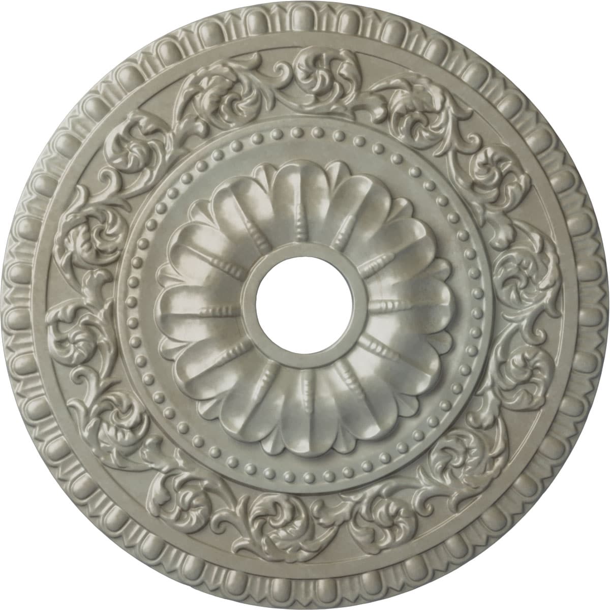 Ekena Millwork CM23VAFLS Vaduz 23.5-in W x 23.5-in L Painted Flash Gold Polyurethane Whole Ceiling Medallion