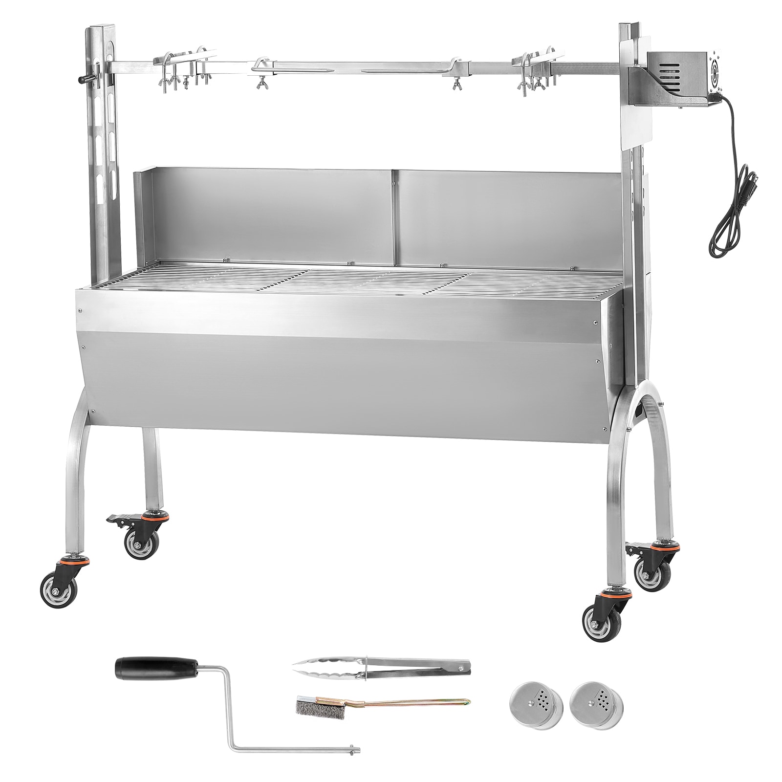 SVOPES SVOPESDDXZKJ406840V1 Rotisserie Grill with Windscreen 52 -Watt Stainless Steel Electric Grill