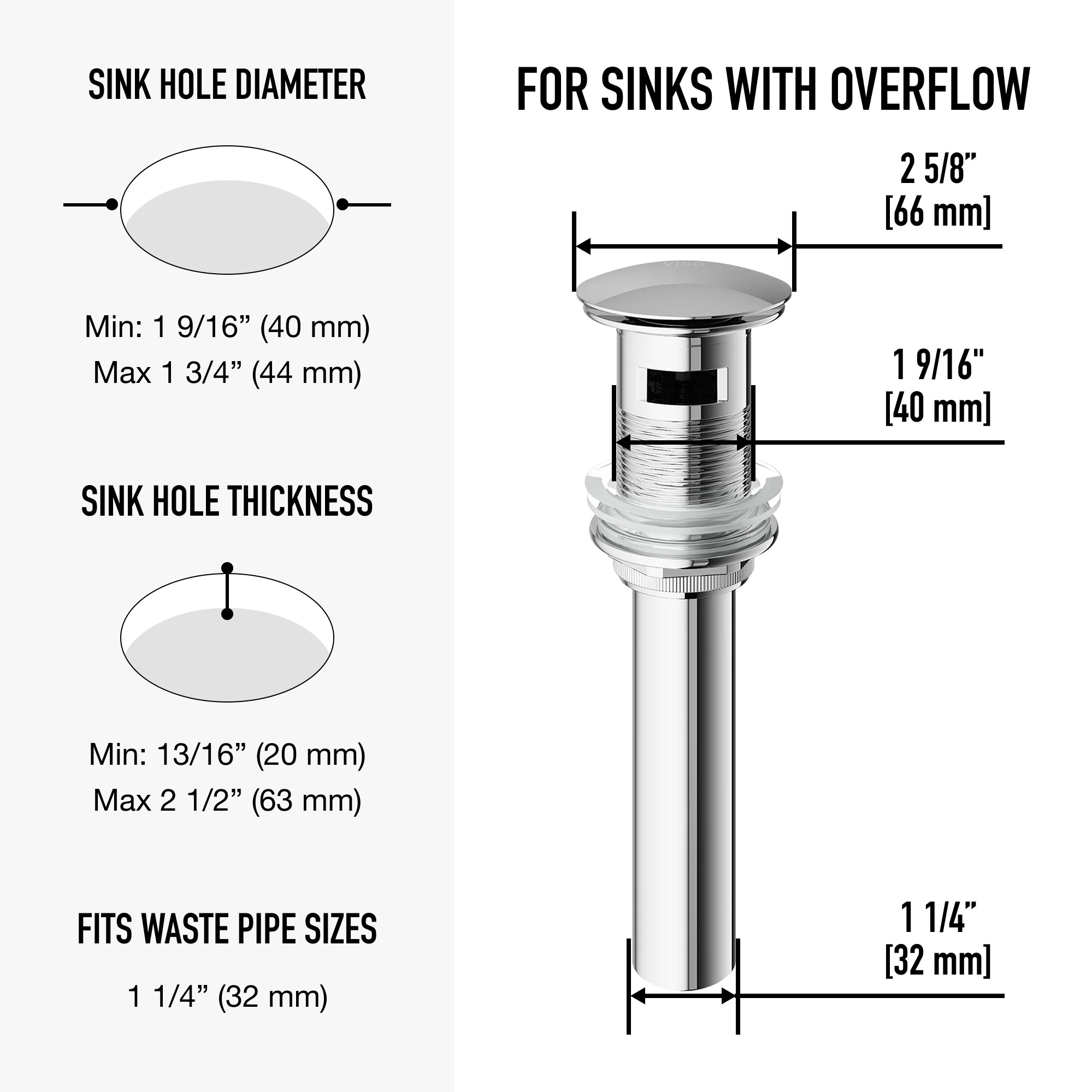 VIGO VG16002CH Popup-Drains-Accessories - View #3