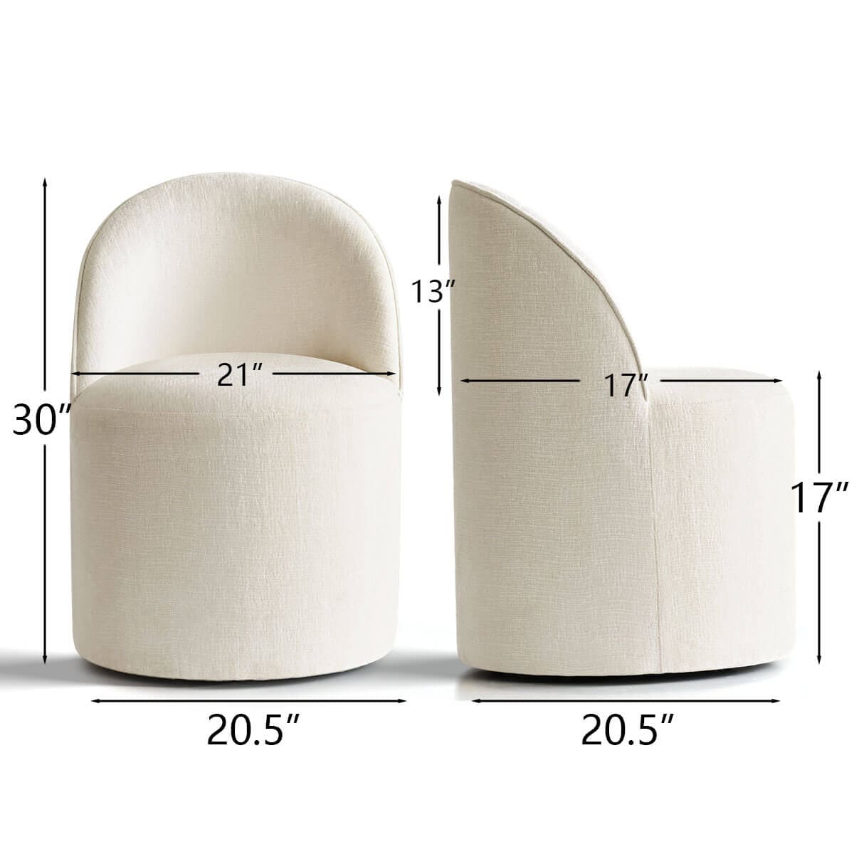 Maison Boucle DORIS-CHAIR-BEIGE-2 Dining-Chairs - View #3