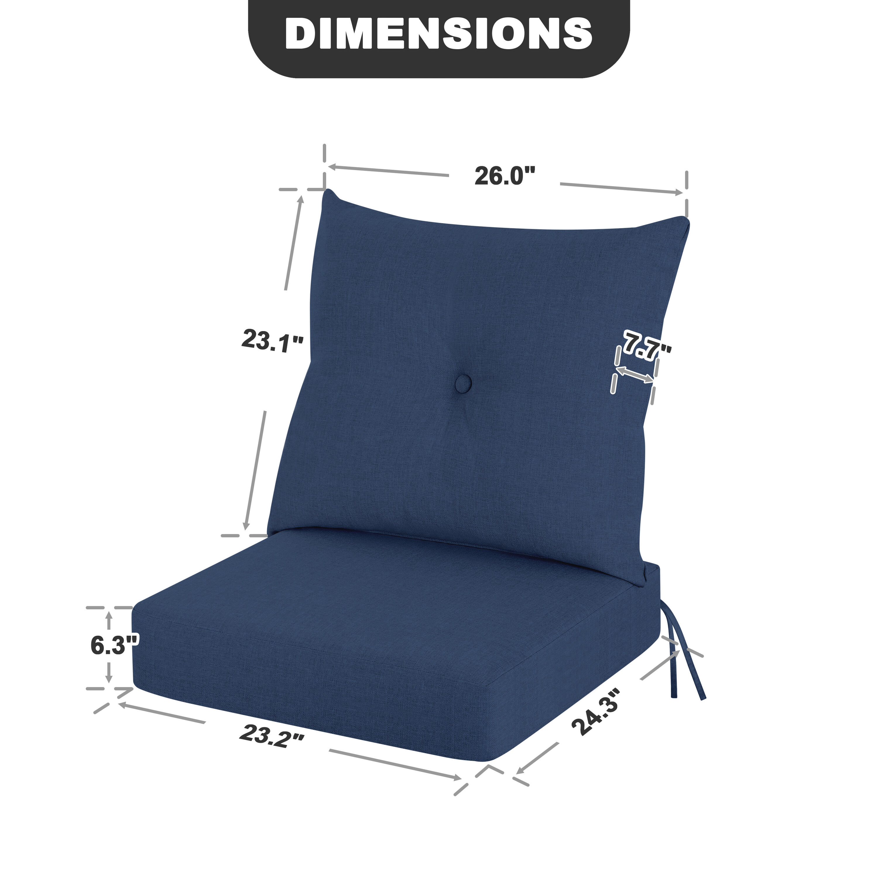 Nuu Garden P001-BU Patio-Furniture-Cushions - View #4