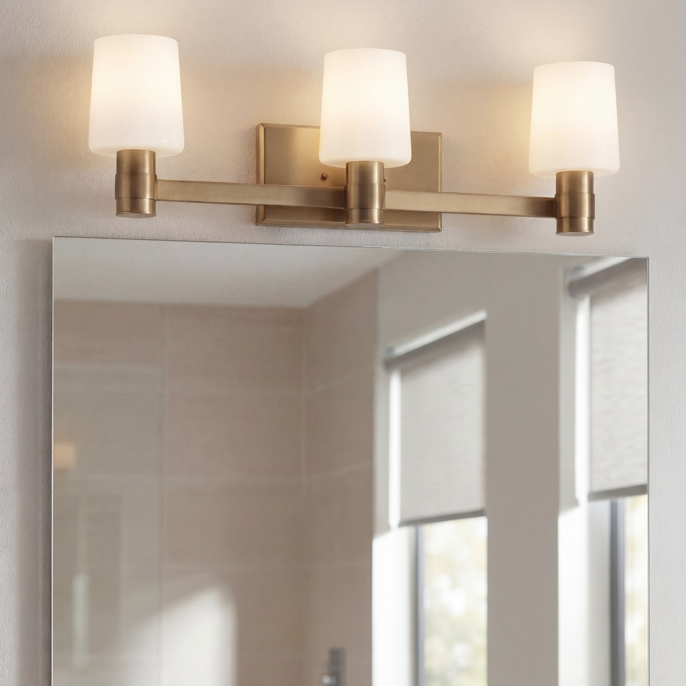 Kichler Adani 24-in 3 Light Brass Modern/contemporary Bathroom Vanity light