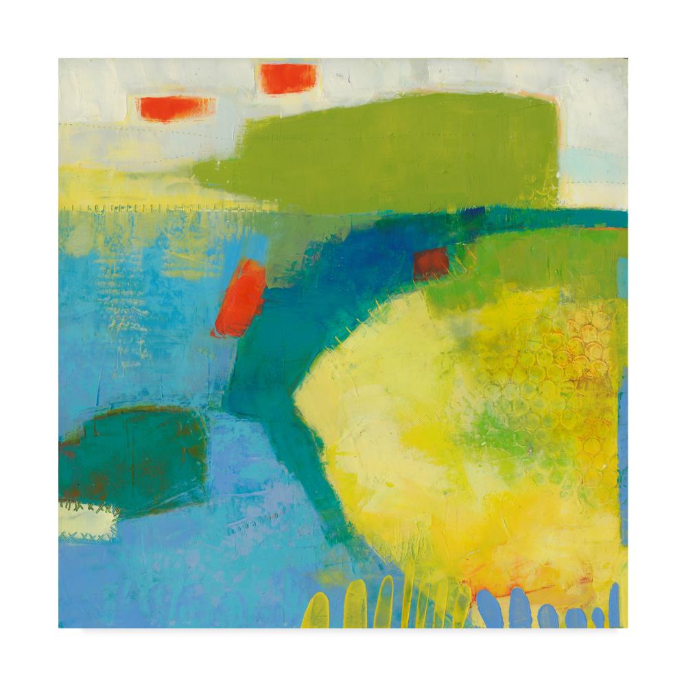 Trademark Fine Art WAG06530-C1414GG Framed 14-in H x 14-in W Abstract Print on Canvas