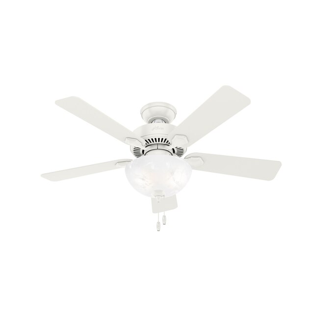 Hunter Swanson 44 In Fresh White Led, Hunter Ceiling Fans Sizes In Inches