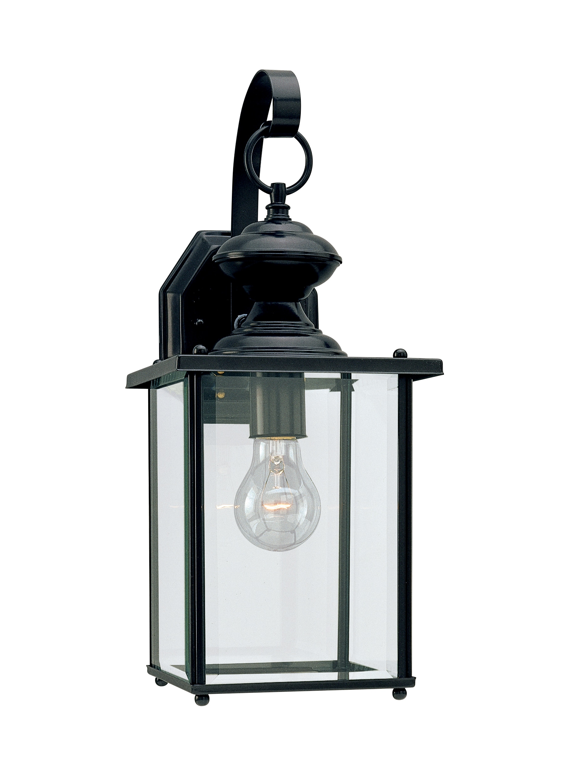Generation Lighting 8458-12 Jamestowne 1 -Light 17-in H Black Hardwired Outdoor Wall Light