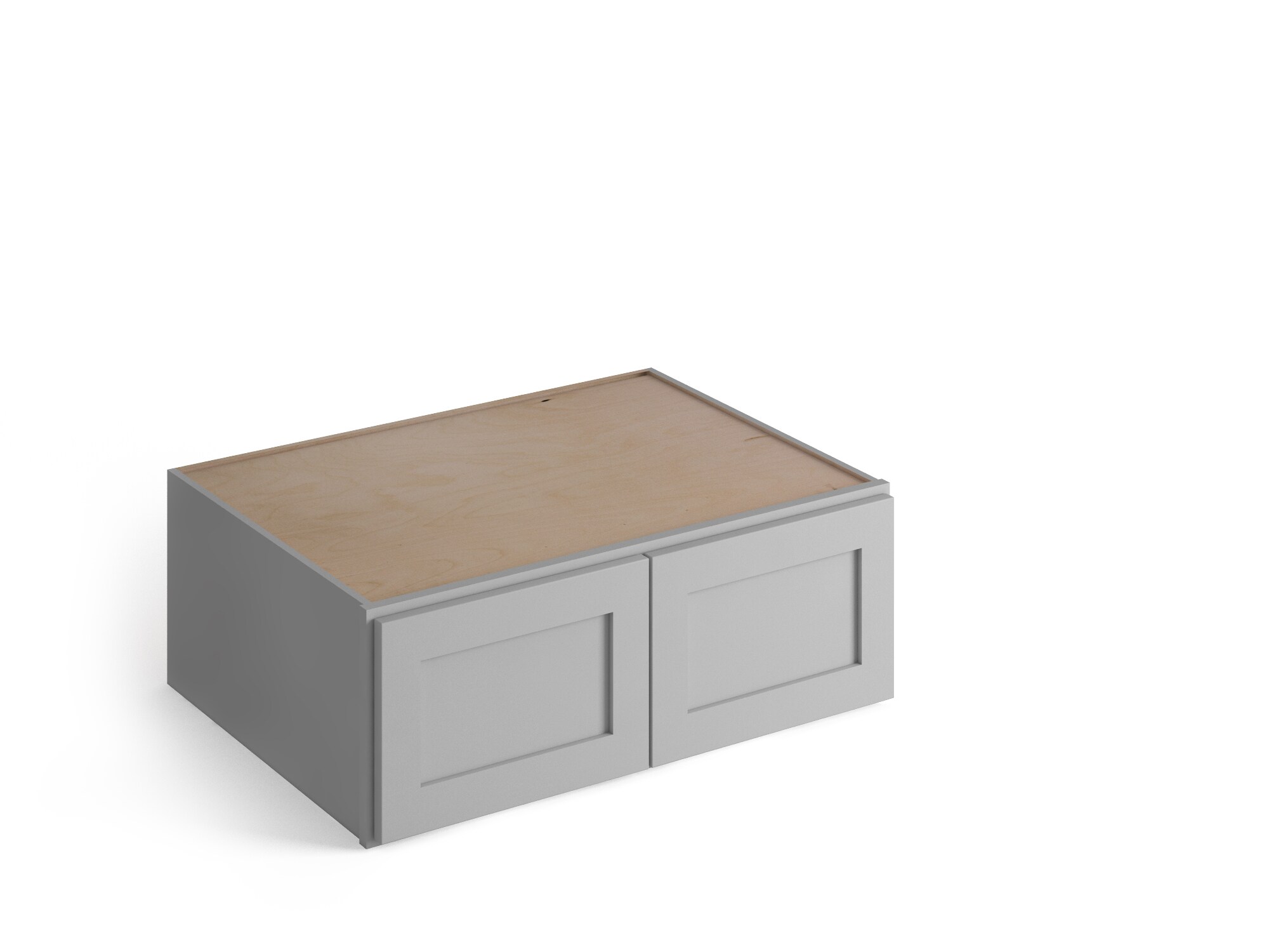 Valleywood Cabinetry 36-in W x 18-in H x 24-in D Ideal Gray Birch Wall Ready To Assemble Plywood Cabinet (Flat Panel Shaker Door Style)
