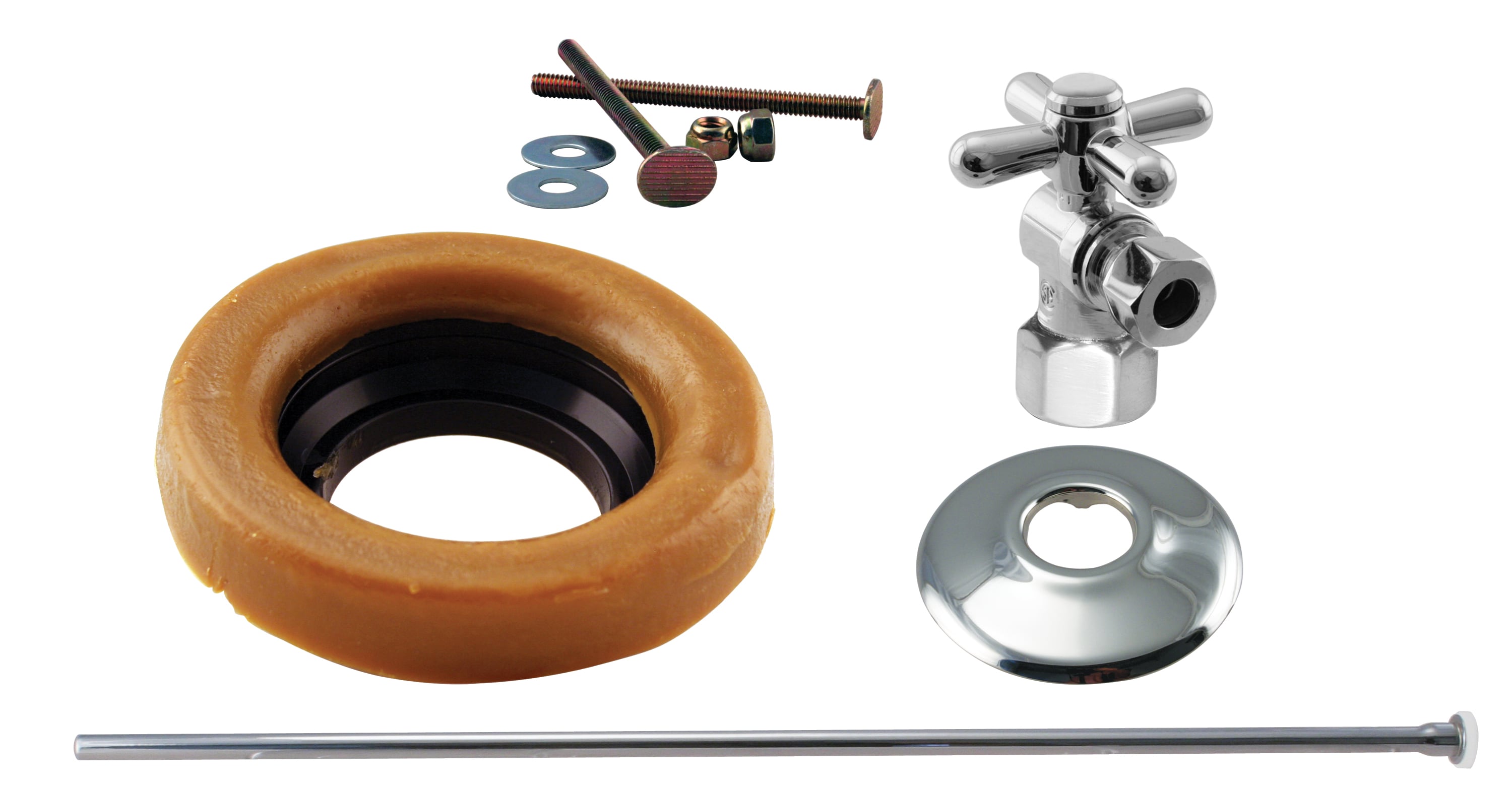 WESTBRASS D1615TBX-26 Polished Chrome Toilet assembly kit