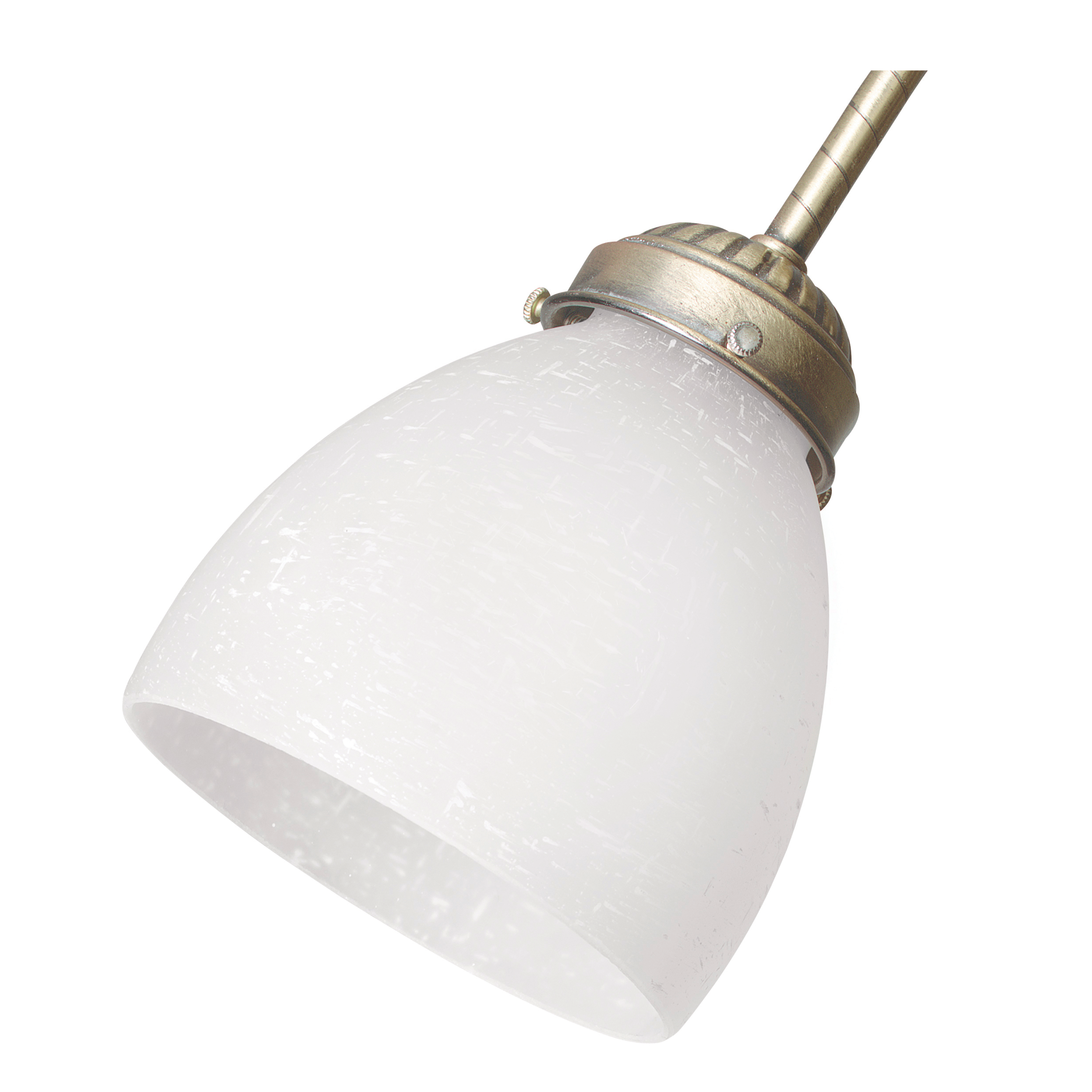 Hunter 28893 4.625-in x 4.625-in Dome White Linen Ceiling fan light shade with 2-1/4-in Fitter