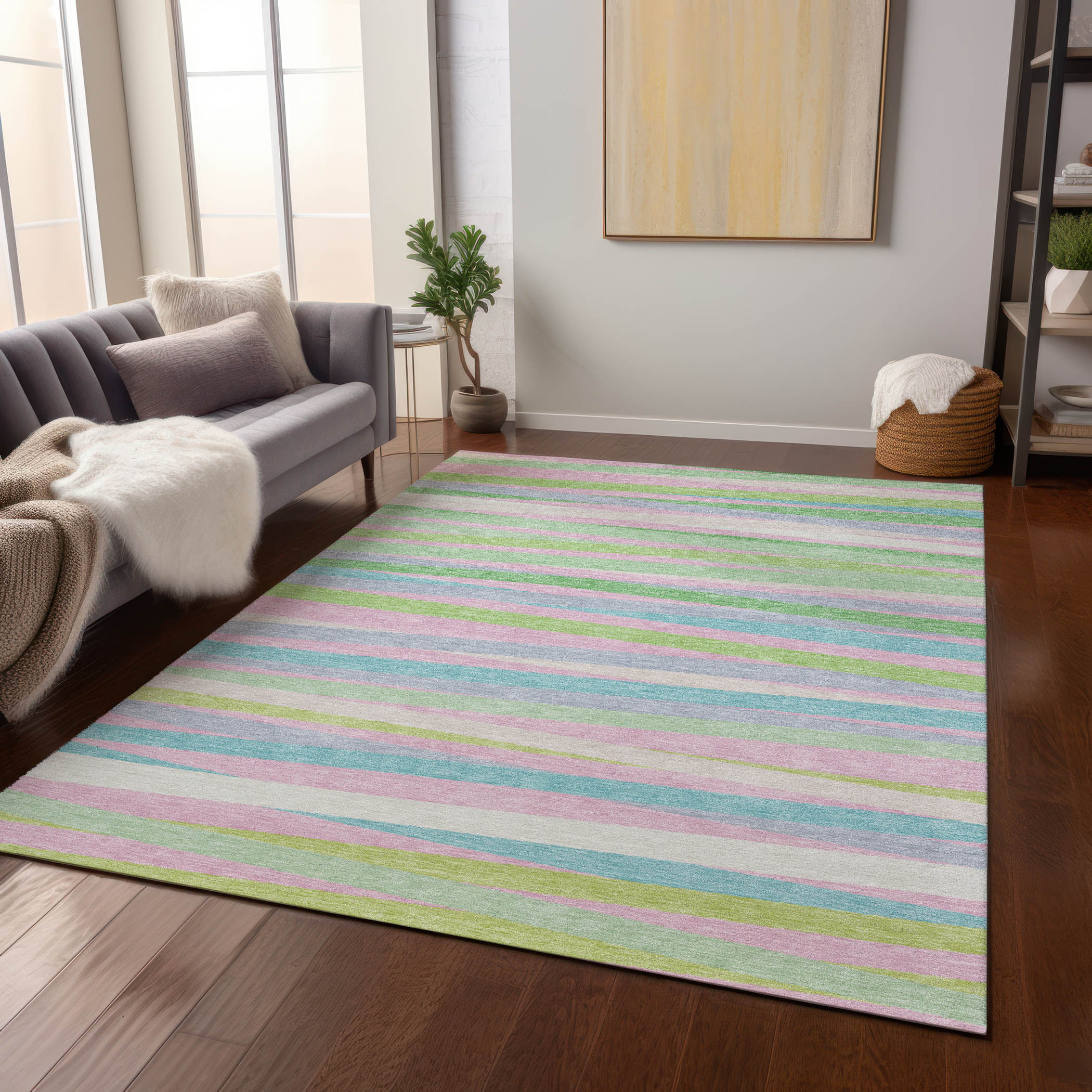 Addison Rugs ACN997MZ30X46 Chantille ACN997MZ 2 x 3 (ft) Loomed Mint Rectangular Indoor/Outdoor Machine washable Pet Friendly Area rug