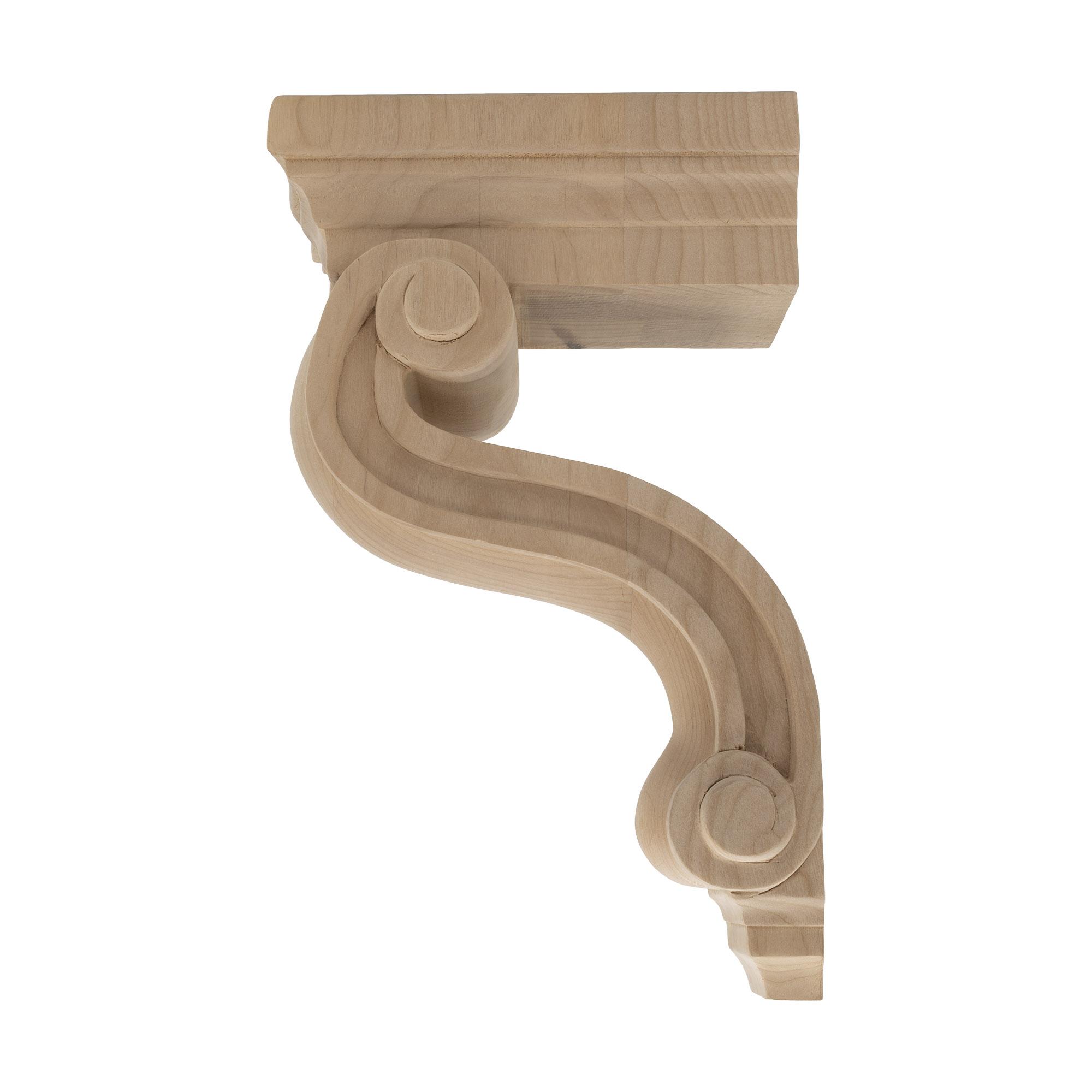 Unfinished Alder Wood Mission Style Corbel 10.5"