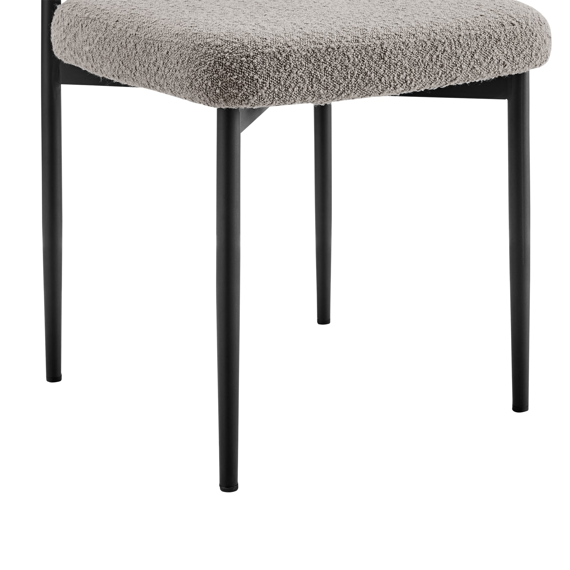 Morgan Light Blue Faux Leather Upholstered Side Chair with Metal Legs