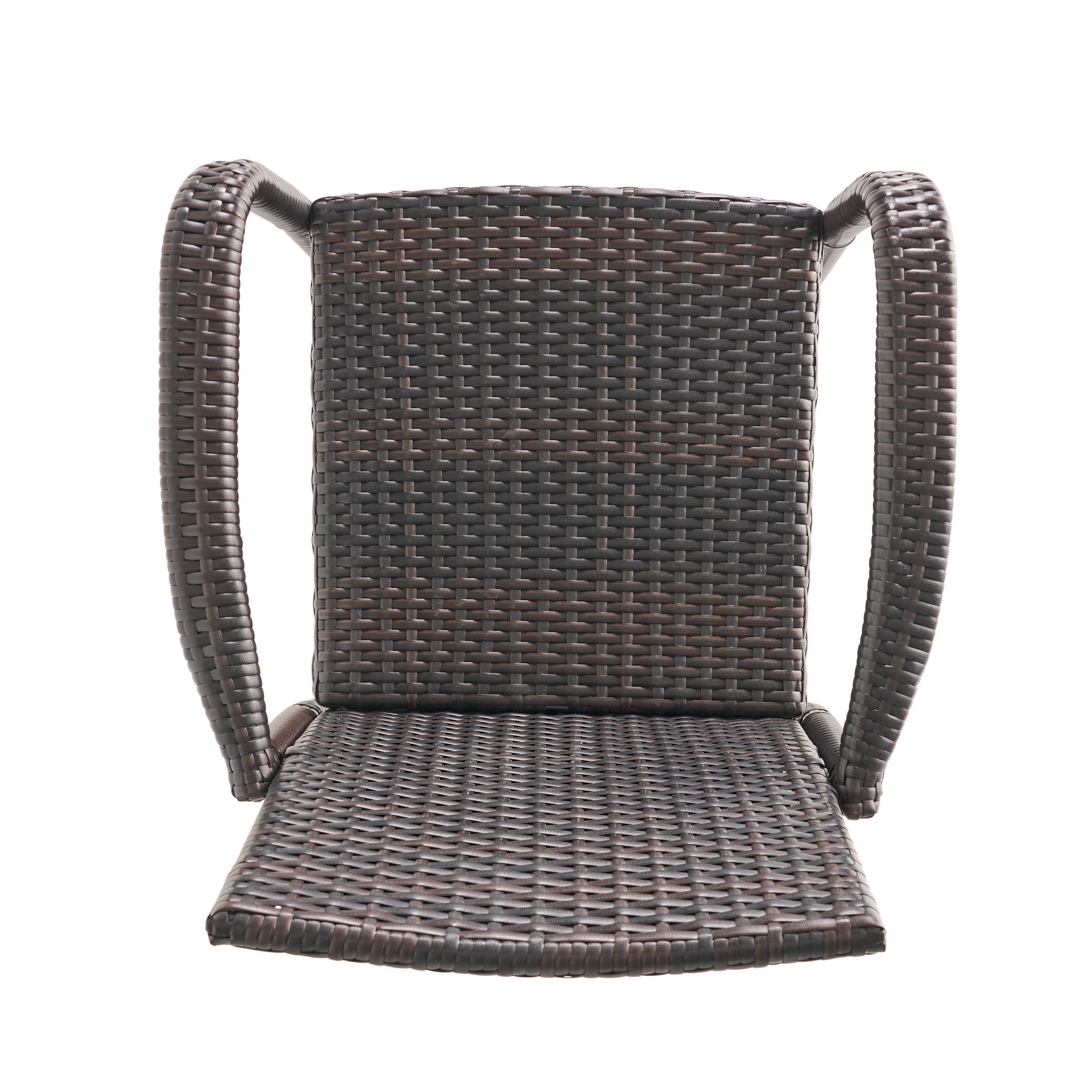 Stewart 30-Inch Brown Wicker Outdoor Barstools, Set of 2