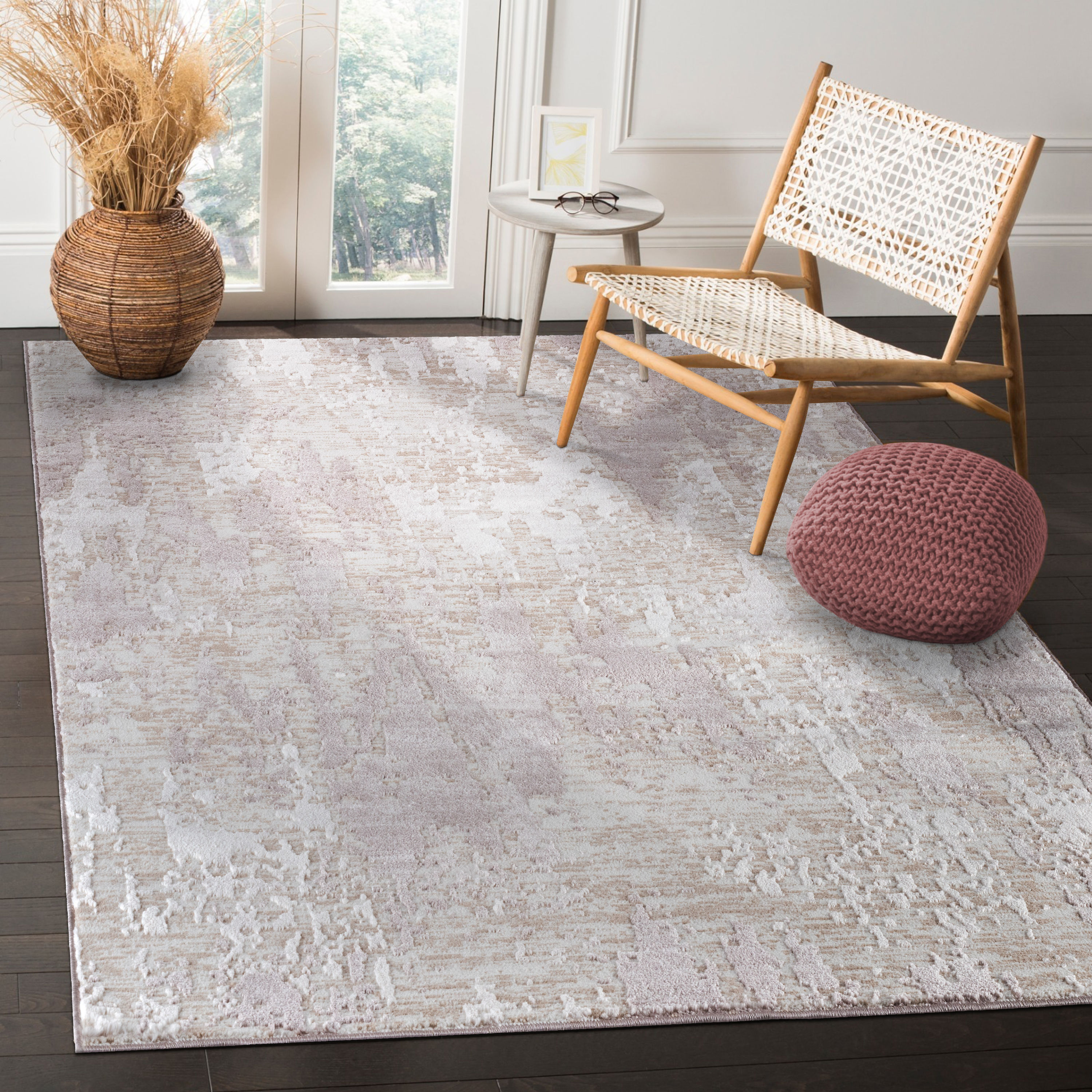 The Sofia Rugs Beige Area Rug, 2x3 Rug 2 x 3 Beige Indoor Abstract Area Rug  in the Rugs department at