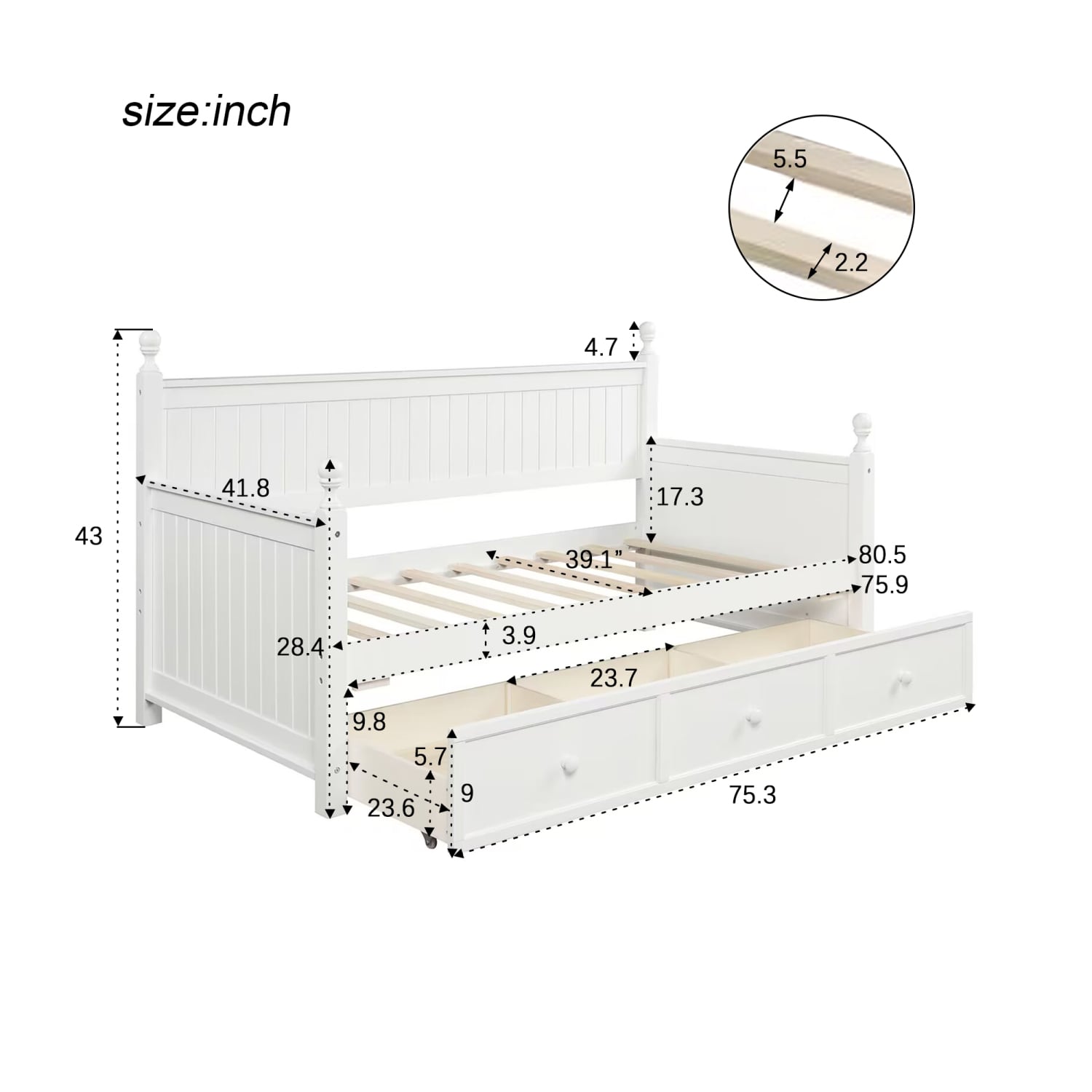 Streamdale Furniture WF295565AAK beds - View #7
