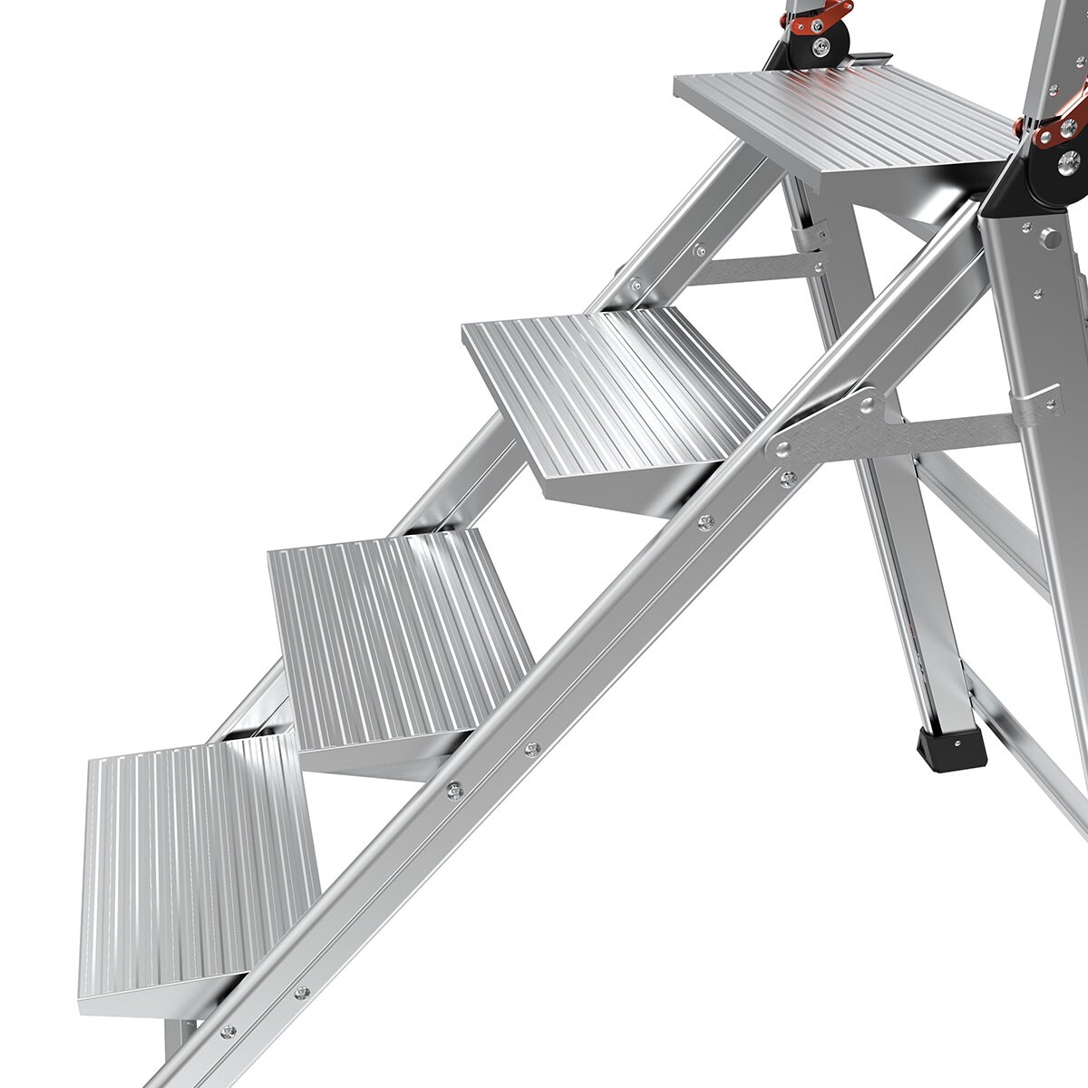 Little Giant Ladders Jumbo Step M4 4-Step 375-lb Capacity Silver ...