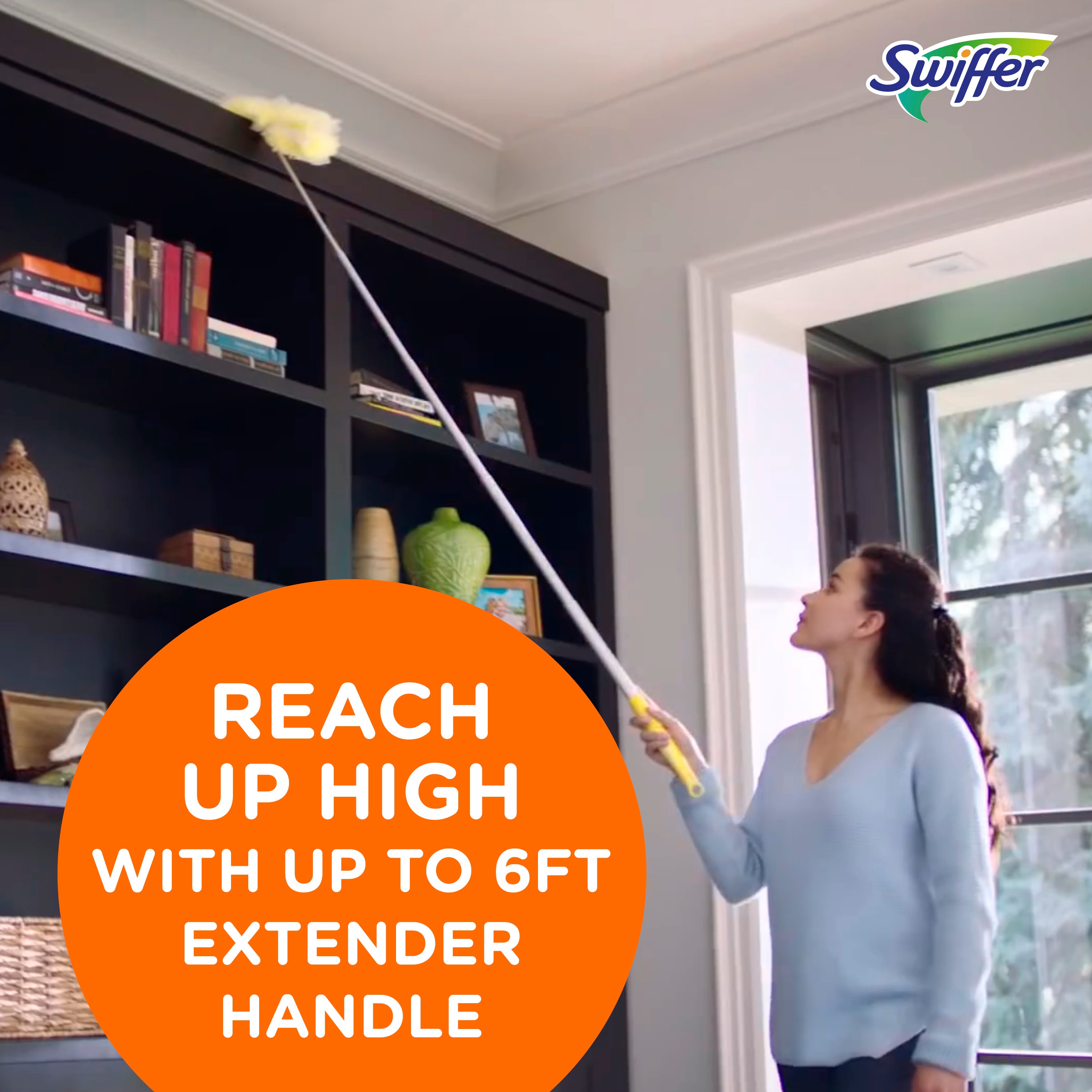 Swiffer Heavy Duty 6ft Extendable Yellow Microfiber Duster Kit
