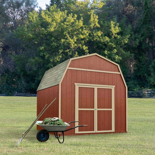 Heartland 10 Ft X Rainier Gambrel Engineered Storage Shed In The Wood Sheds Department At Com - Diy Shed Plans 10×16