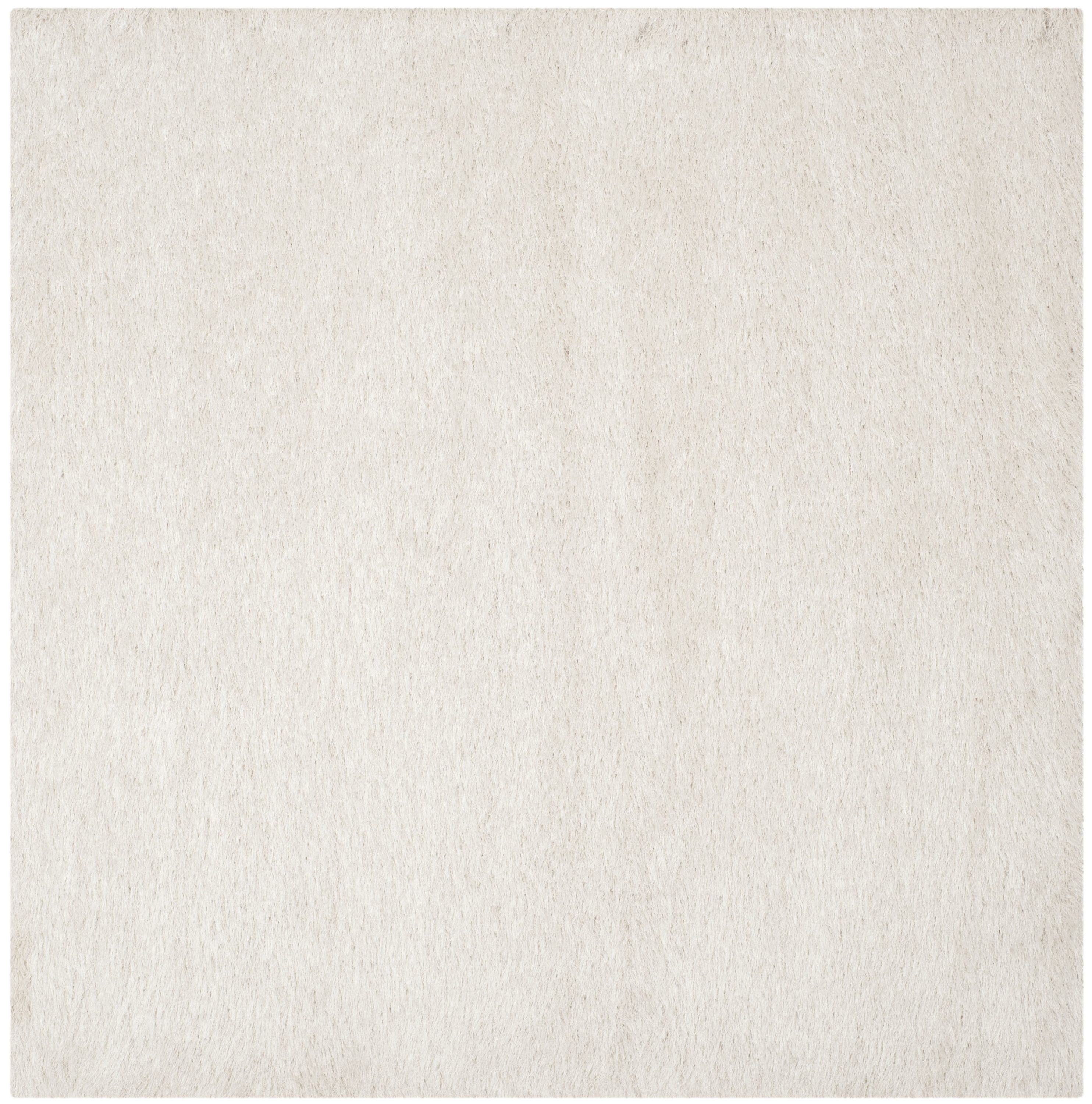Safavieh SG256P-6SQ Venice Shag 6 x 6 (ft) Tufted Polyester Pearl Square Indoor Solid Area rug