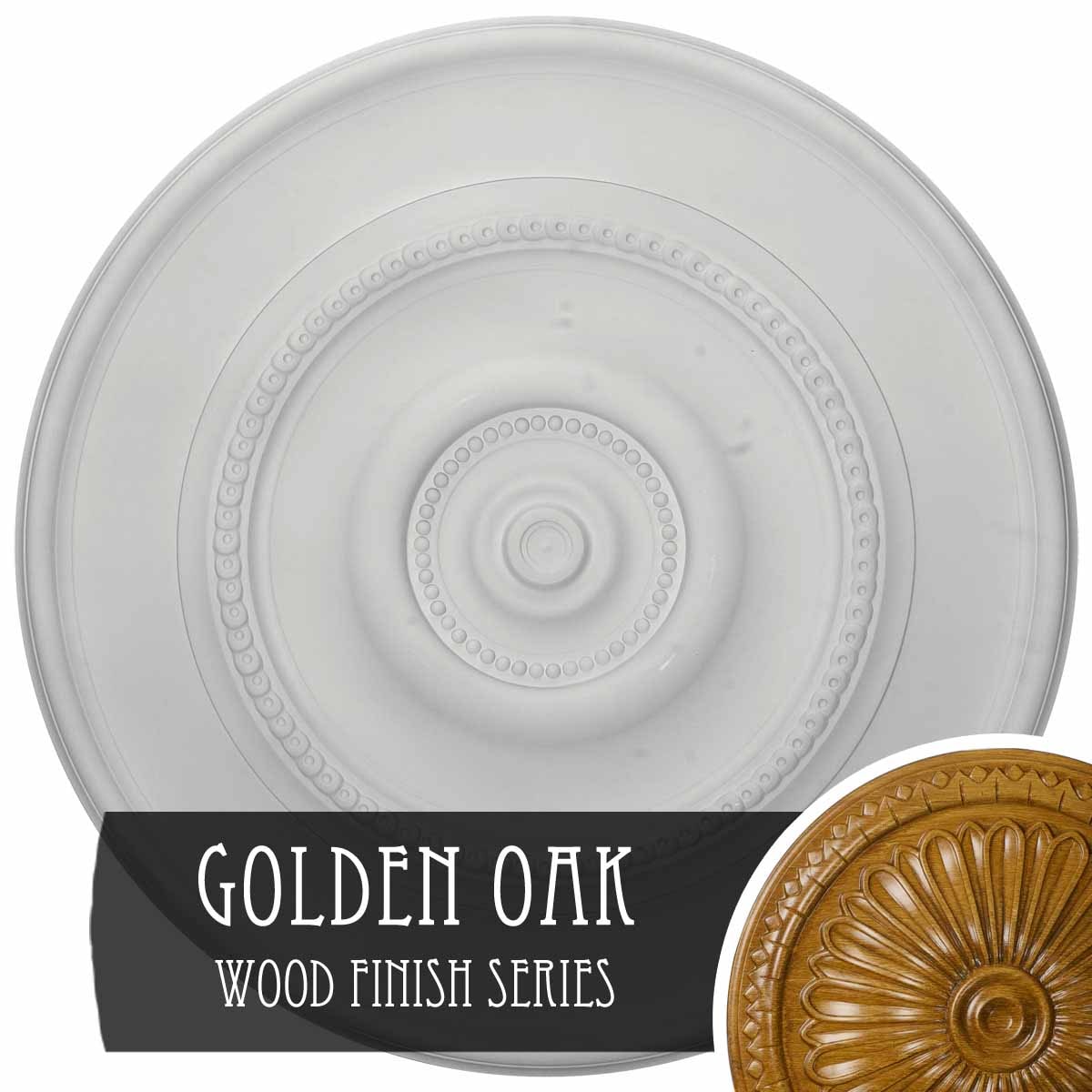 Ekena Millwork CM30DYGOS Dylar 30-in W x 30-in L Golden Oak Polyurethane Ceiling Medallion