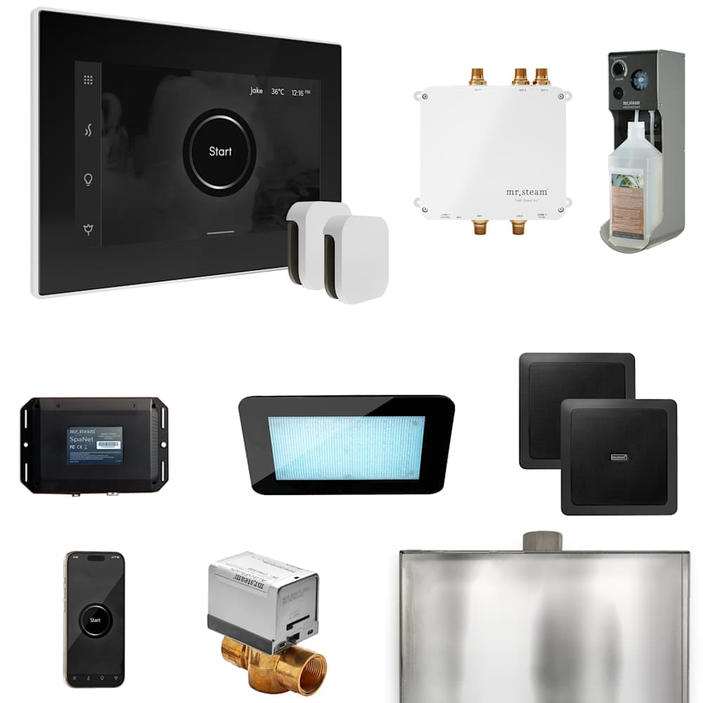  BLS1X Bliss Max Package Steam Shower Control Package with Isteamx Control and Steamhead