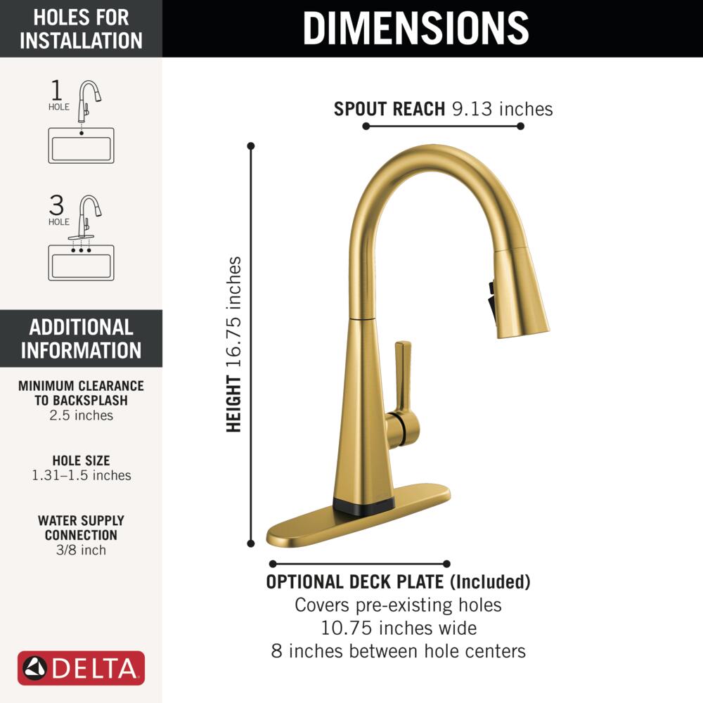 Delta 19802TZ-GB-DST Kitchen-Faucets - View #5