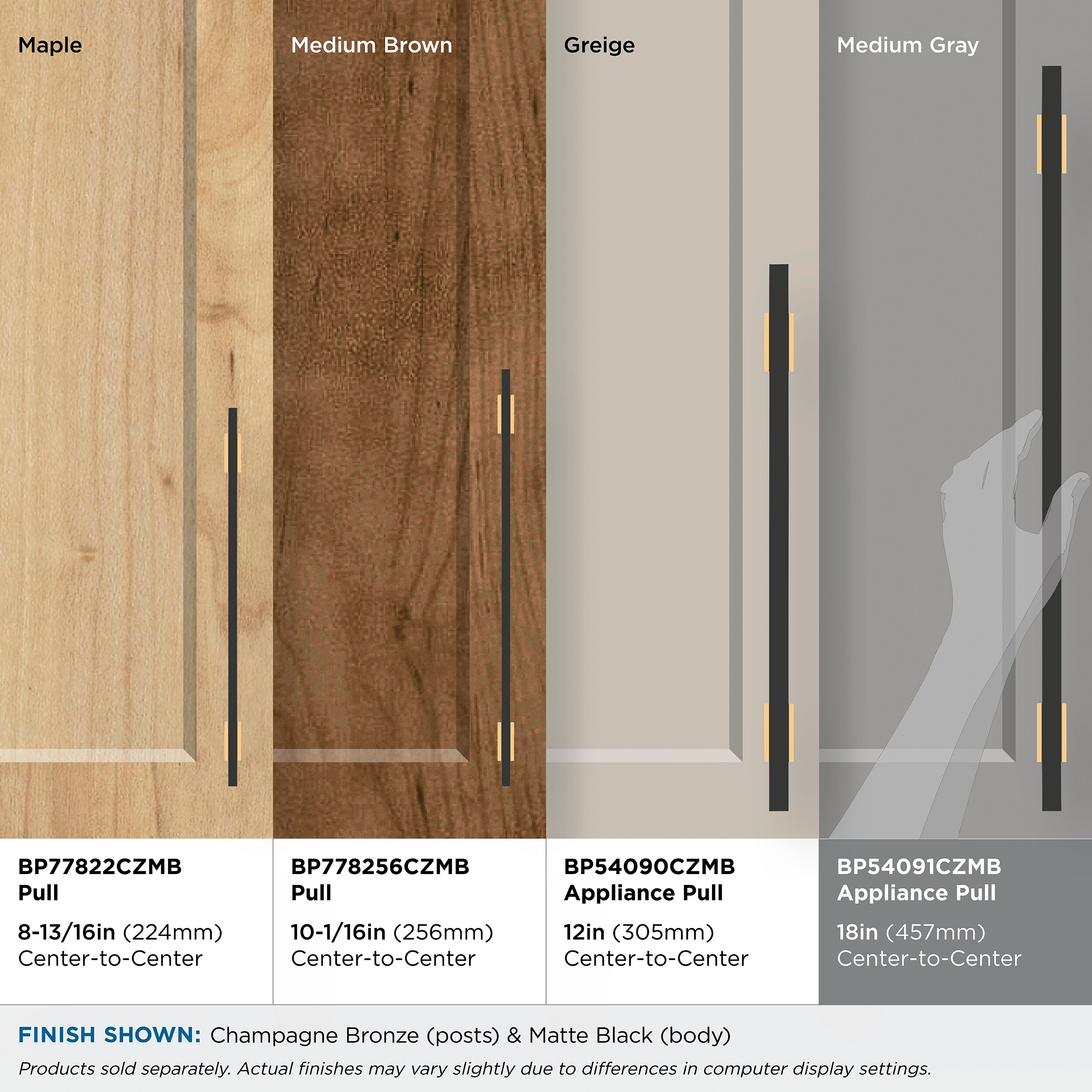 Amerock BP54091CZMB Cabinet-Pulls - View #6