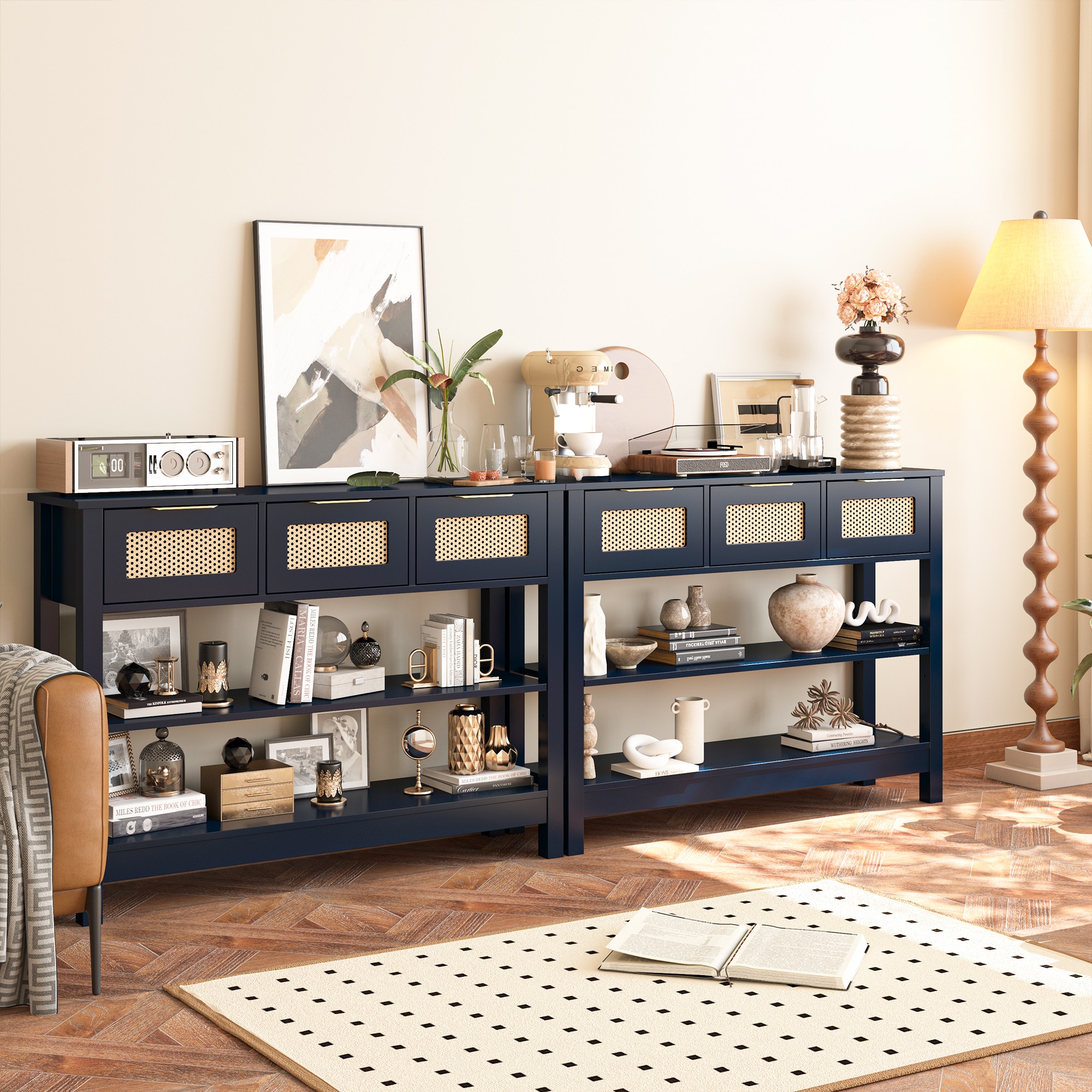 FurniFusion SF-Y-XGZ-BL-2PC Console-Sofa-Tables - View #3