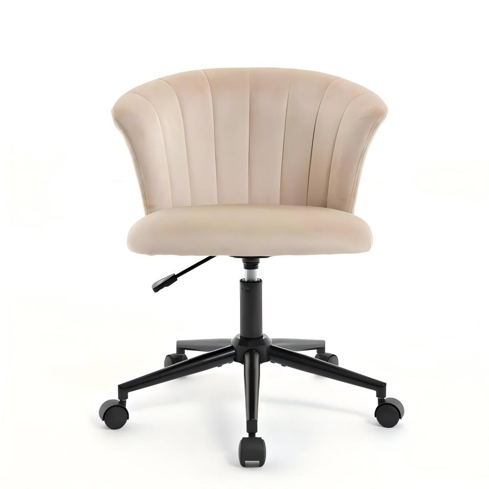 Clihome CMCH-293LG Gray Office Chair Gray Contemporary Ergonomic Adjustable Height Swivel Cotton Desk Chair