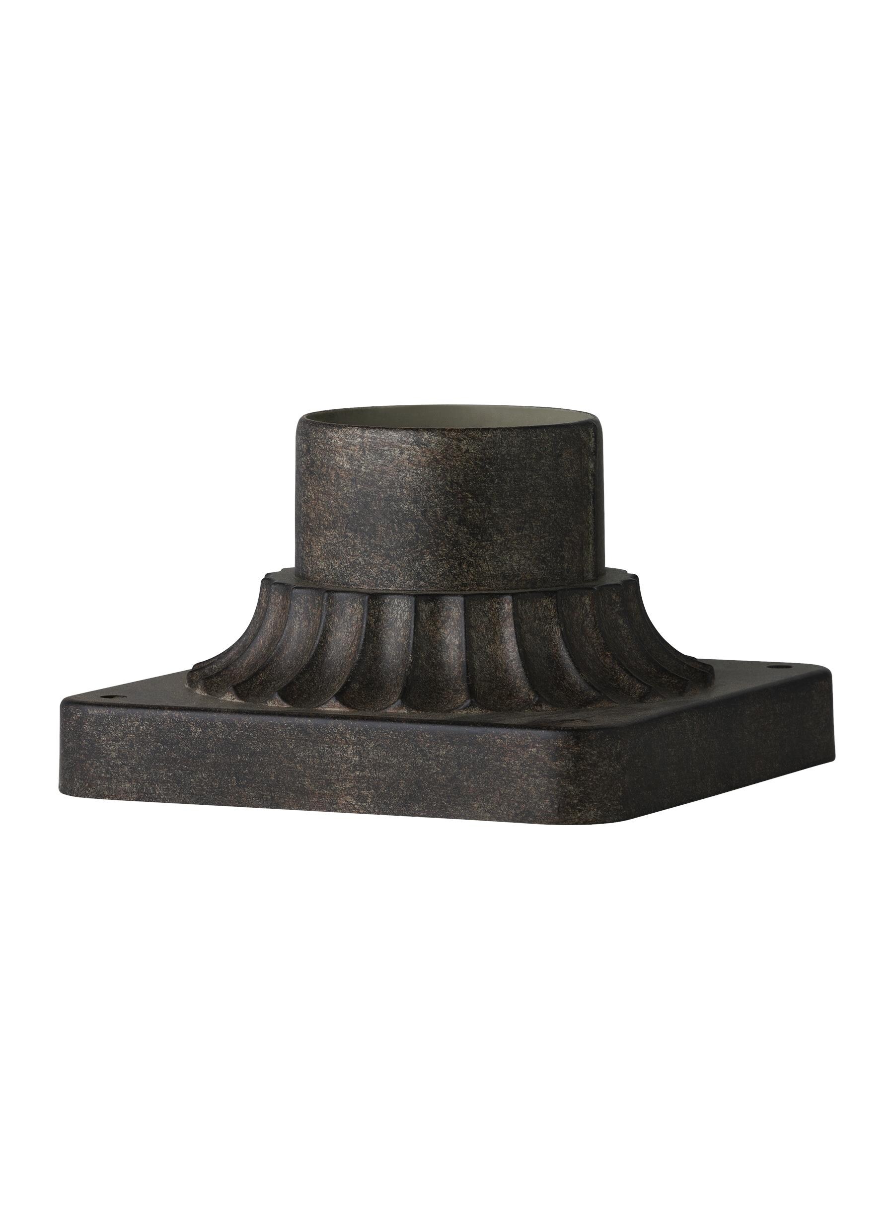 Generation Lighting PIERMOUNT-SBL Outdoor Pier Mounts 3.44-Inches Sable Traditional Outdoor Pier mount