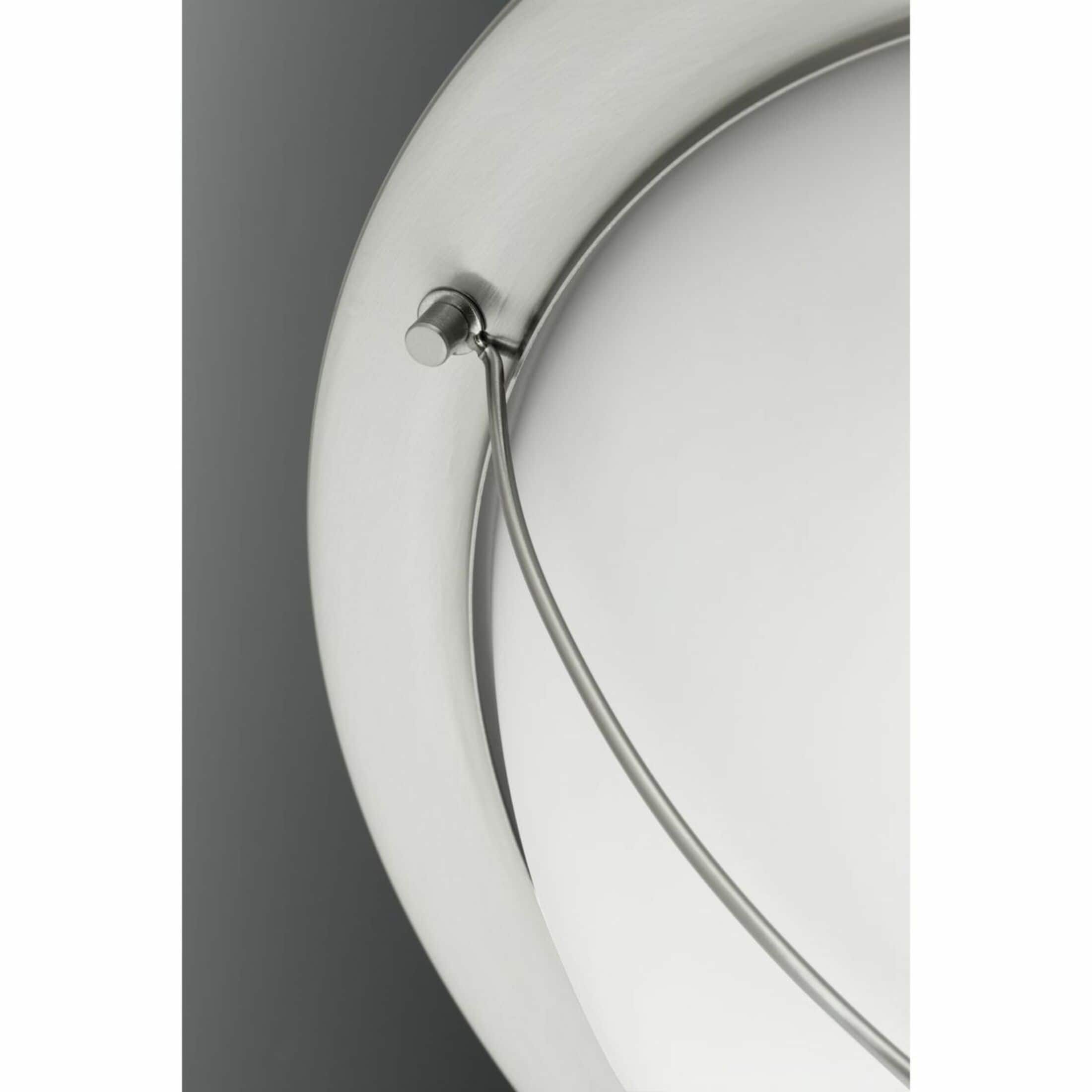 Portal Collection 11" Brushed Nickel LED Flush Mount with Etched Glass