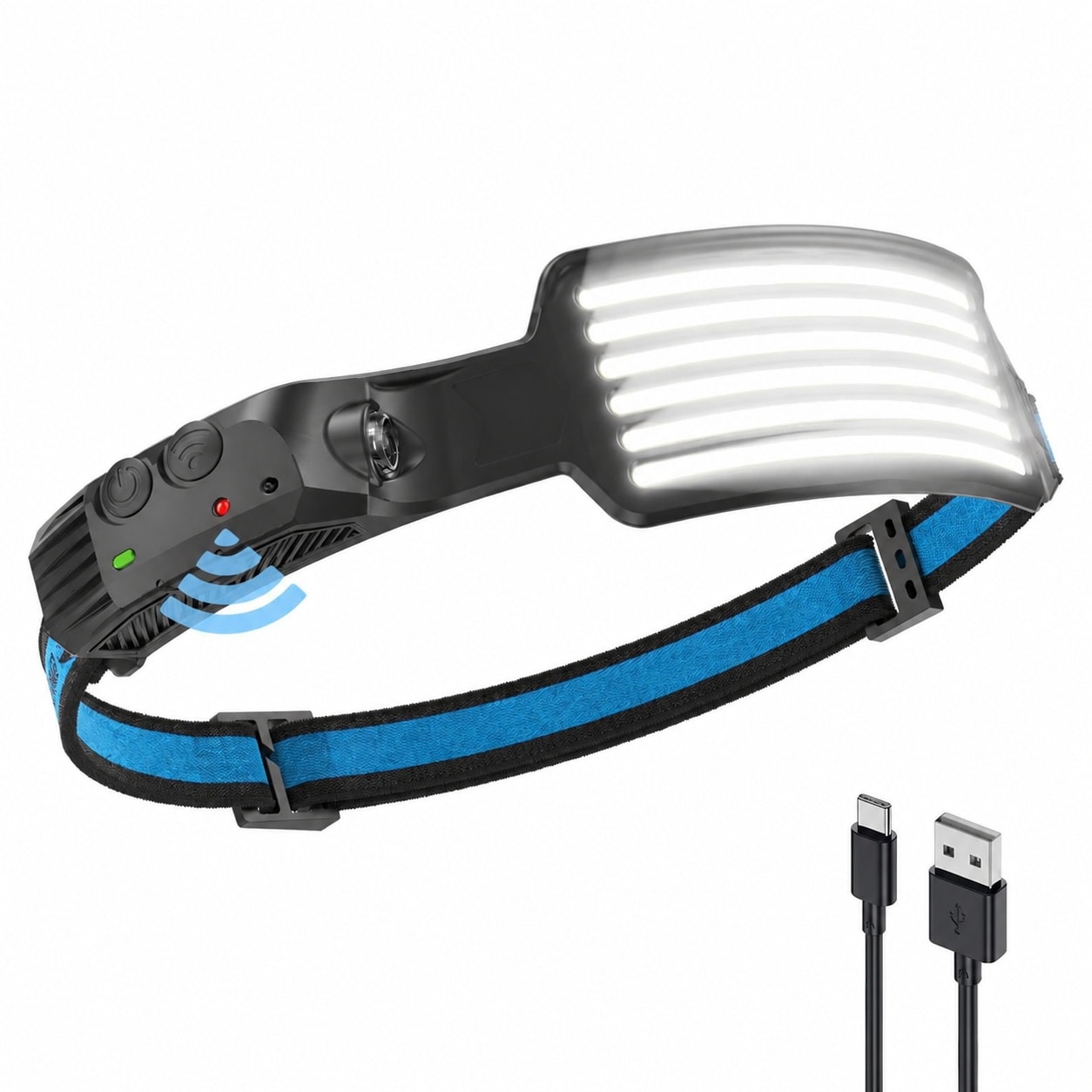 SenQWFa renewable power Headlamp with 230 Degree Wide Angle 6 White LED Lights Motion Sensor Waterproof for Camping Hiking Outdoor Use #LDC0821C458