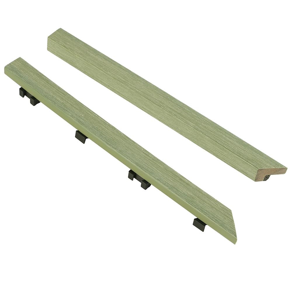 NewTechWood US-QD-IT-ZX-SG 1-in x 12-in 2 -Pack Irish Green Prefinished Composite Inside corner trim ( 0.5-sq ft )