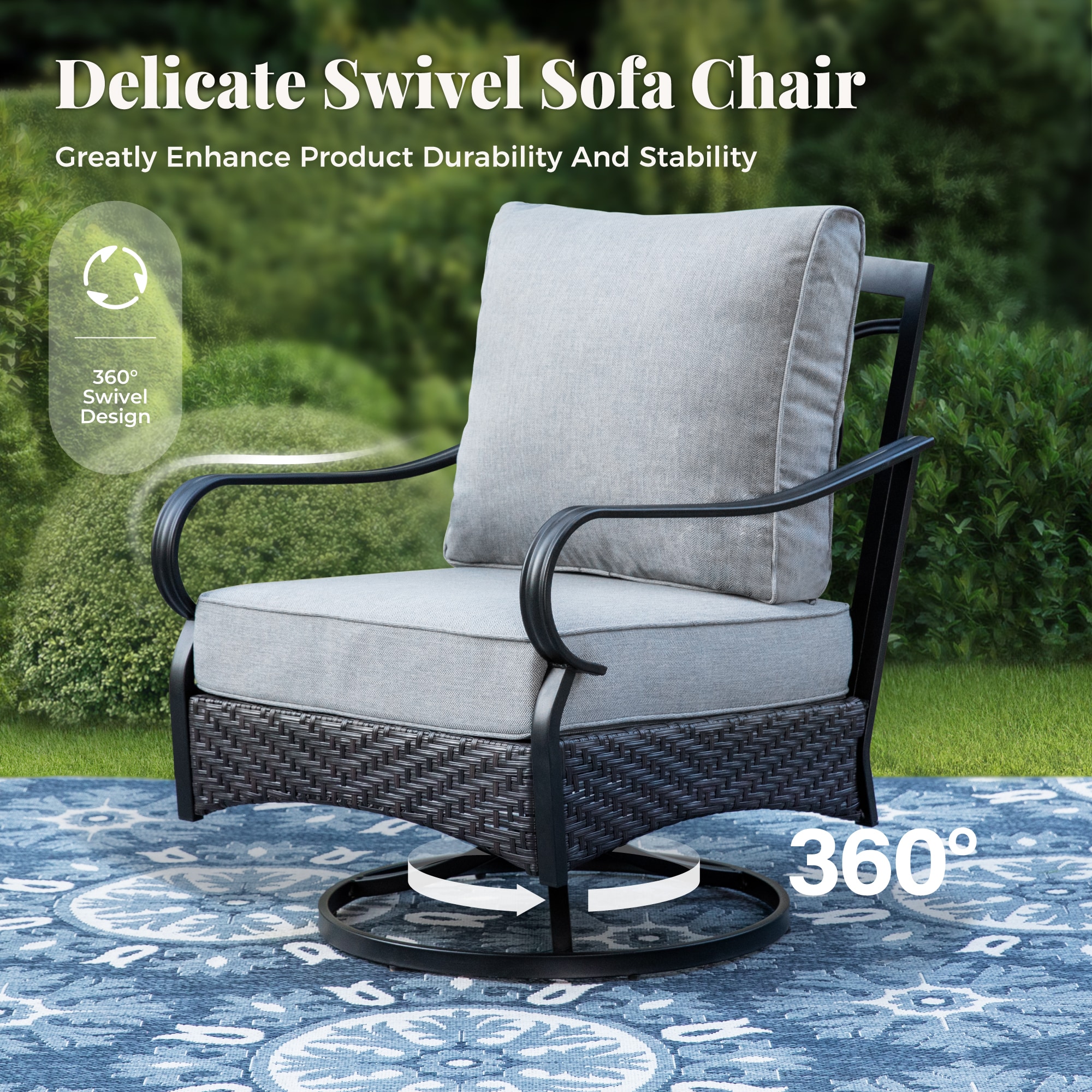 Sunshine Valley CR001-09-5-GS103-GR Patio-Conversation-Sets - View #8