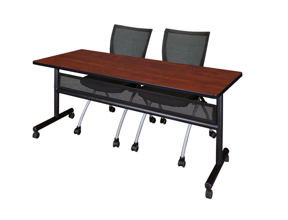 Regency MKFTM7224CH09BK Training Red 4-Person Training Table (72-in W x 29-in H)