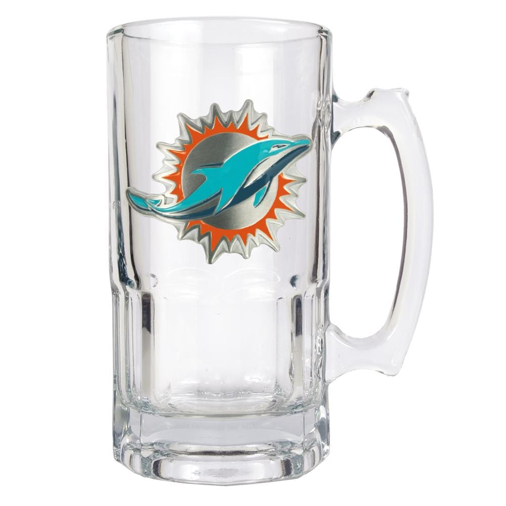 SET Miami Dolphins Custom Pint Beer Glasses Etched Tumblers 