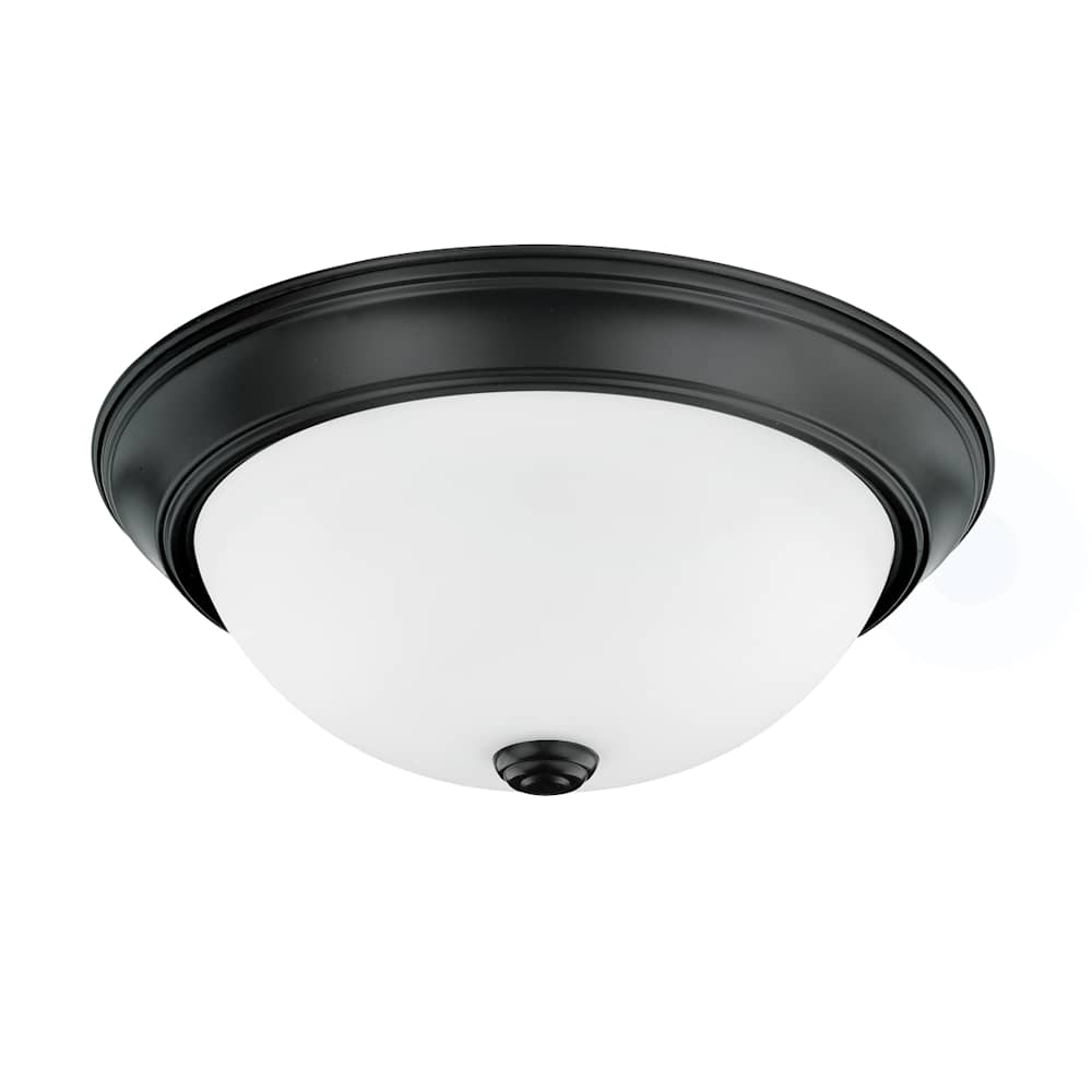 Capital Lighting  214722 2 Light 51/4 Inch Tall Flush Mount Bowl Ceiling Fixture with Frosted Glass Shade