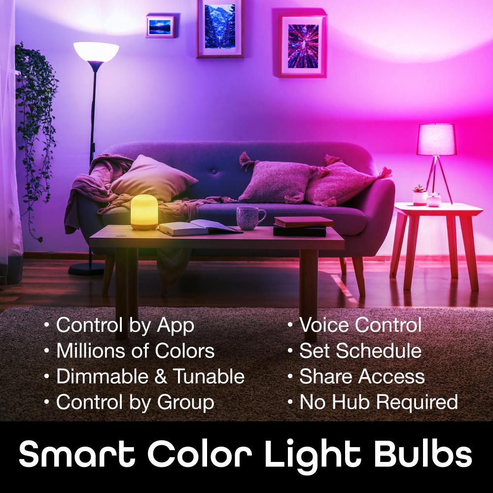 Geeni Ampoule intelligente à DEL Wi-Fi PRISMA 1050, multicolore