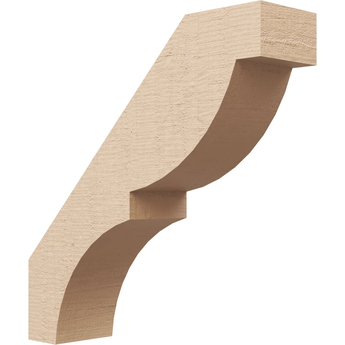 Ekena Millwork BRCUR03X12X12VALRCPR 3-in x 12-in x 12-in Primed Urethane Westlake Woodgrain TimberThane Knee Brace