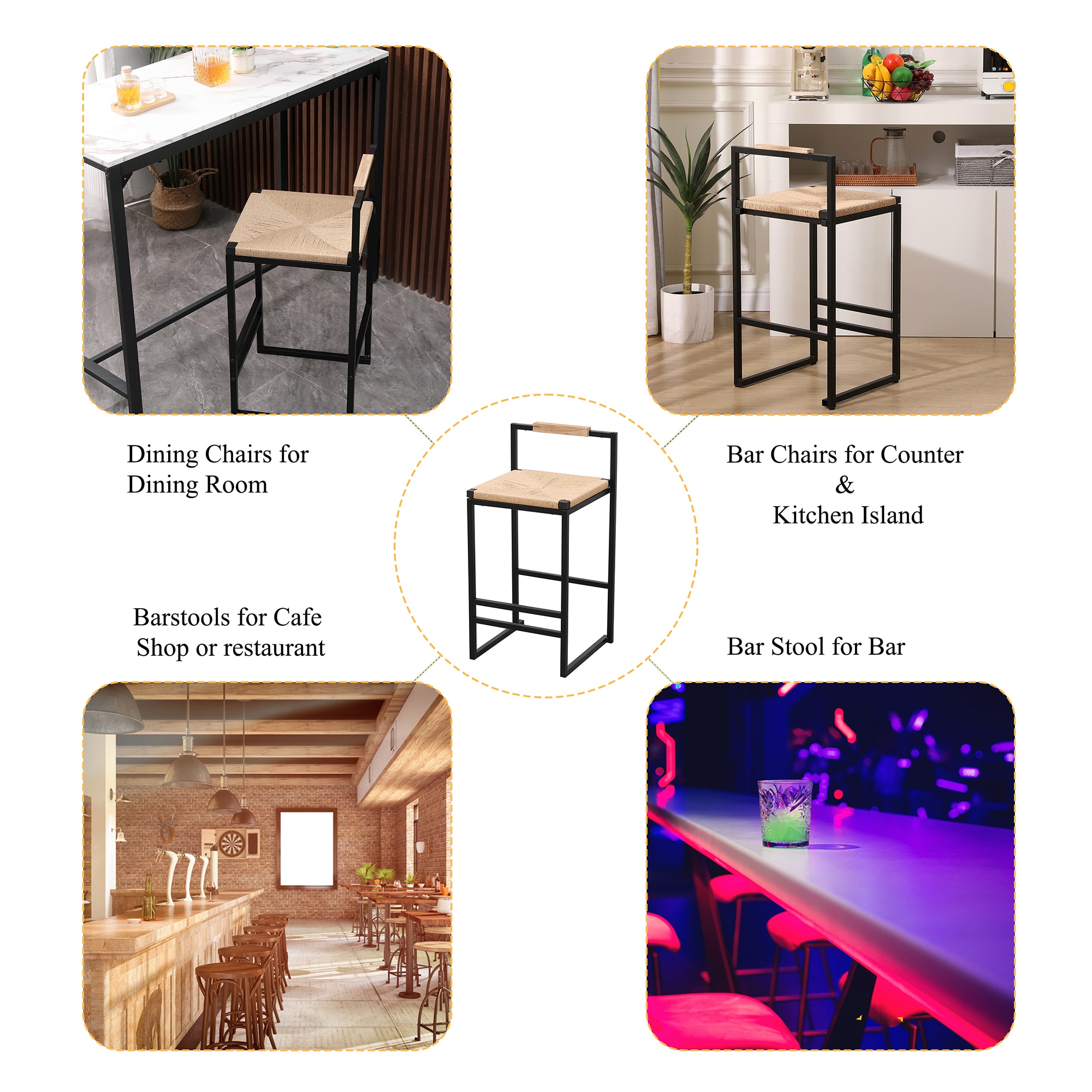Sumyeg WF-HW65771WH-4-LA Dining-Chairs - View #7