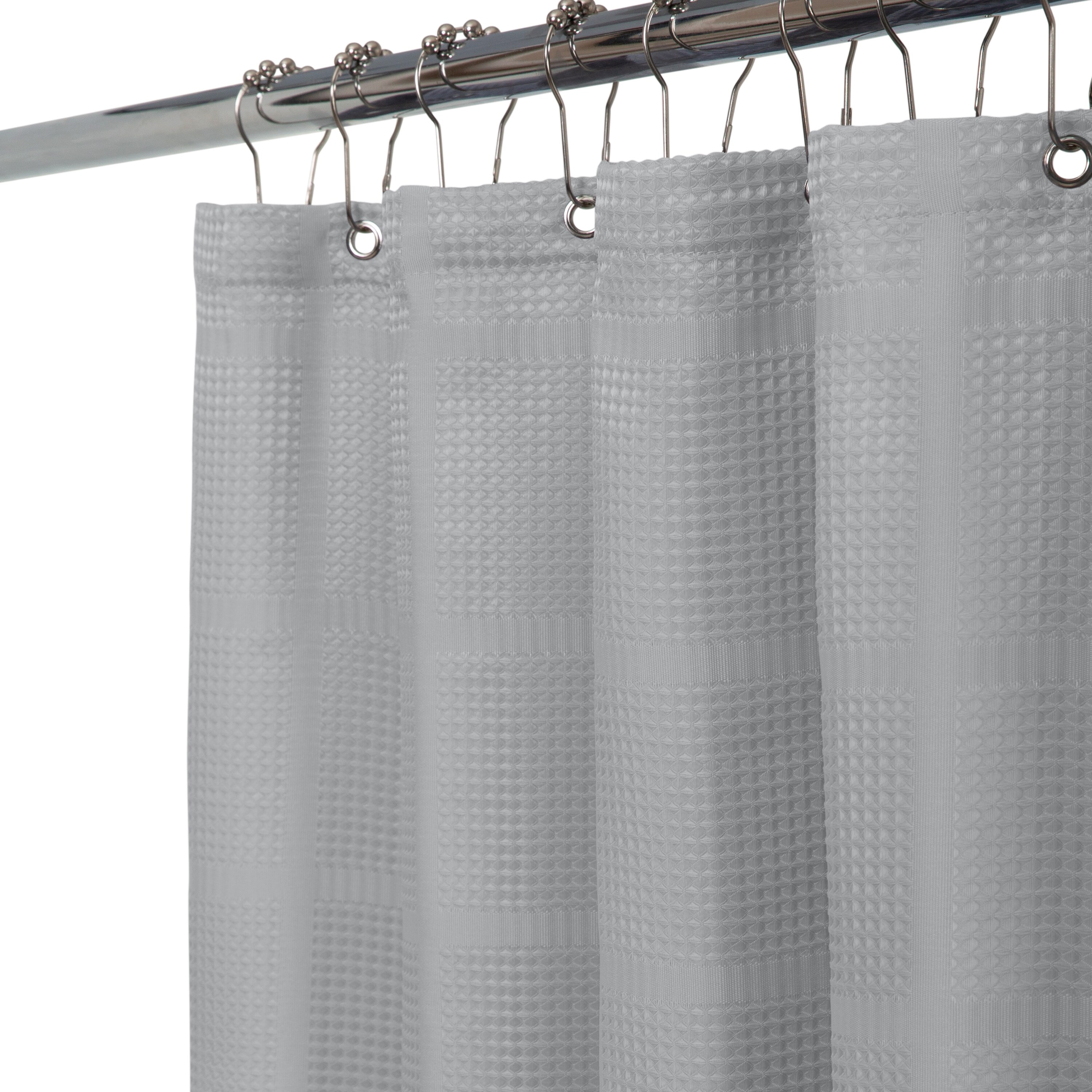 Polyester Grey Patterned Shower Curtain, X 70 Shower Curtain