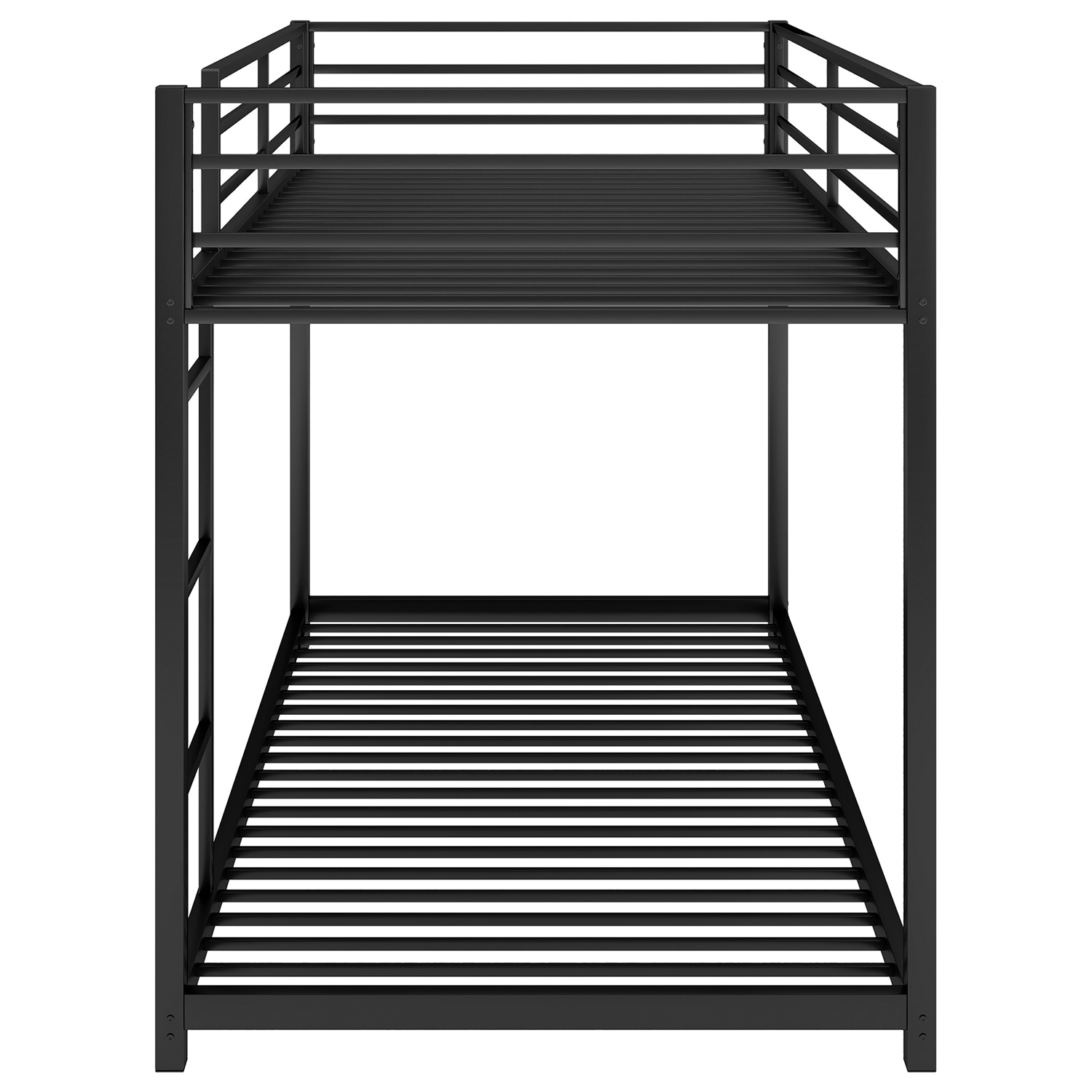 GZMR Twin over Twin Metal Bunk Bed Black Twin Over Twin Bunk Bed in the ...