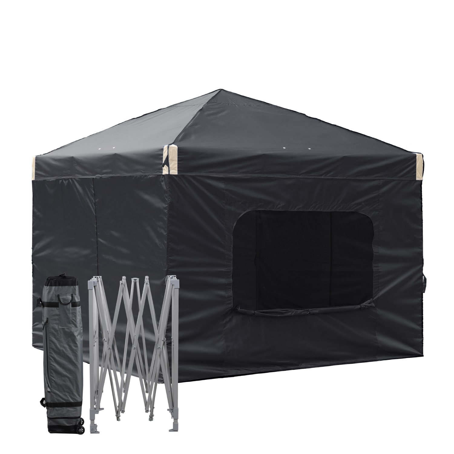 Aoodor A241-PBKDR 9.84-Feet x 9.84-Feet Rectangle Black Pop-up canopy