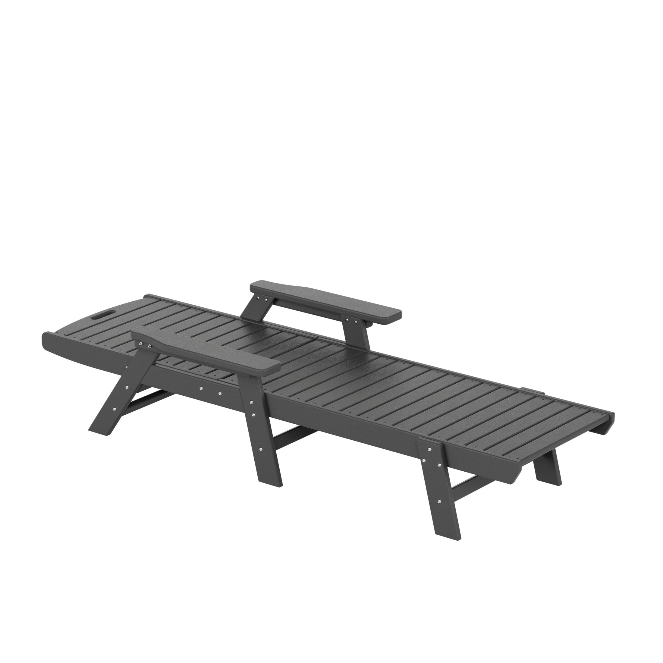 Westin All-Weather Gray HDPE Reclining Beach Chaise Lounger