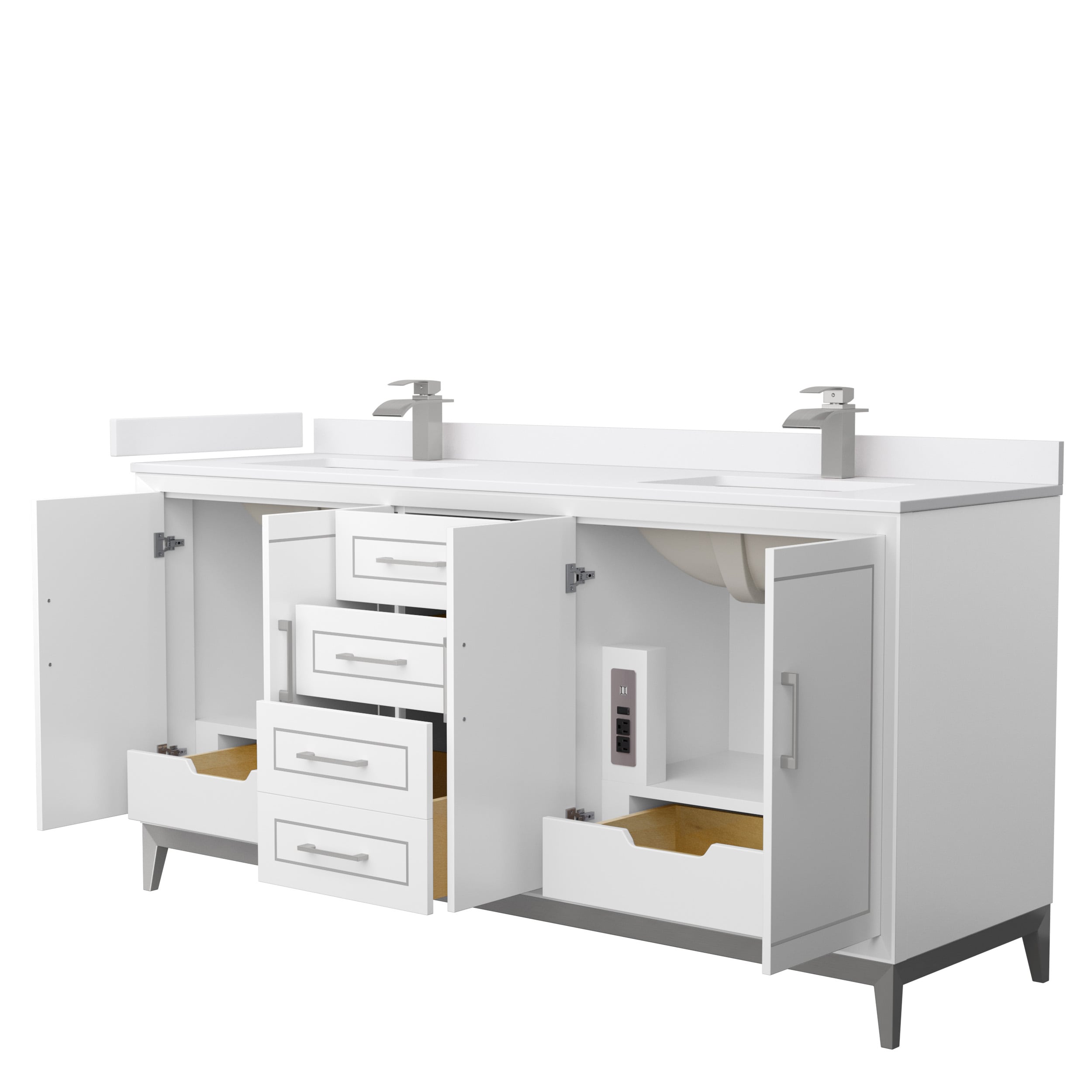 Wyndham Collection WCH515172DWHWCUNSMXX Bath-Vanity-Combo - View #2