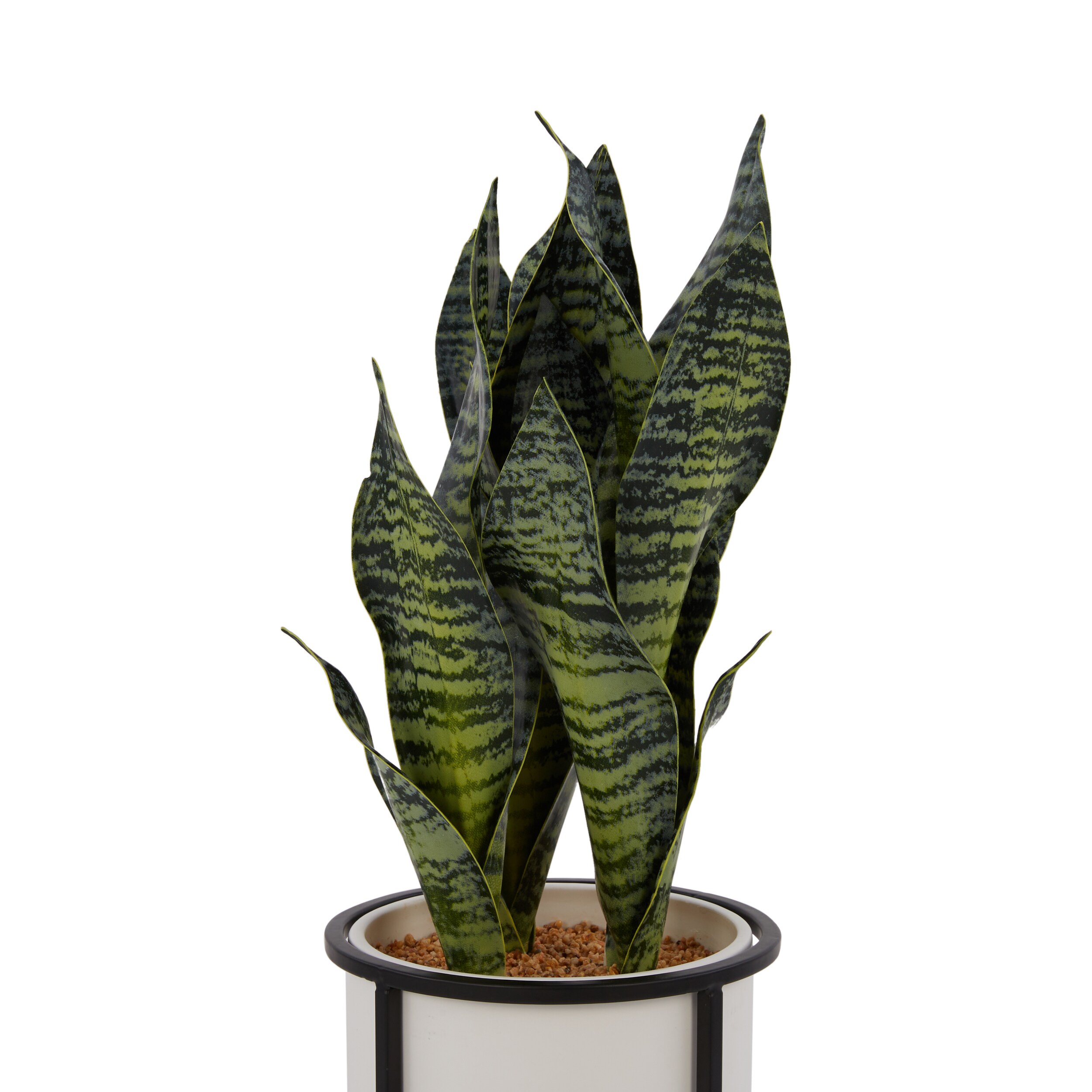 Hanamono 35.4 Artificial Snake Plant, Faux Potted Plants Large Tropical  Sansevieria Home Decor Indoor Outdoor 21 Leaves for Living