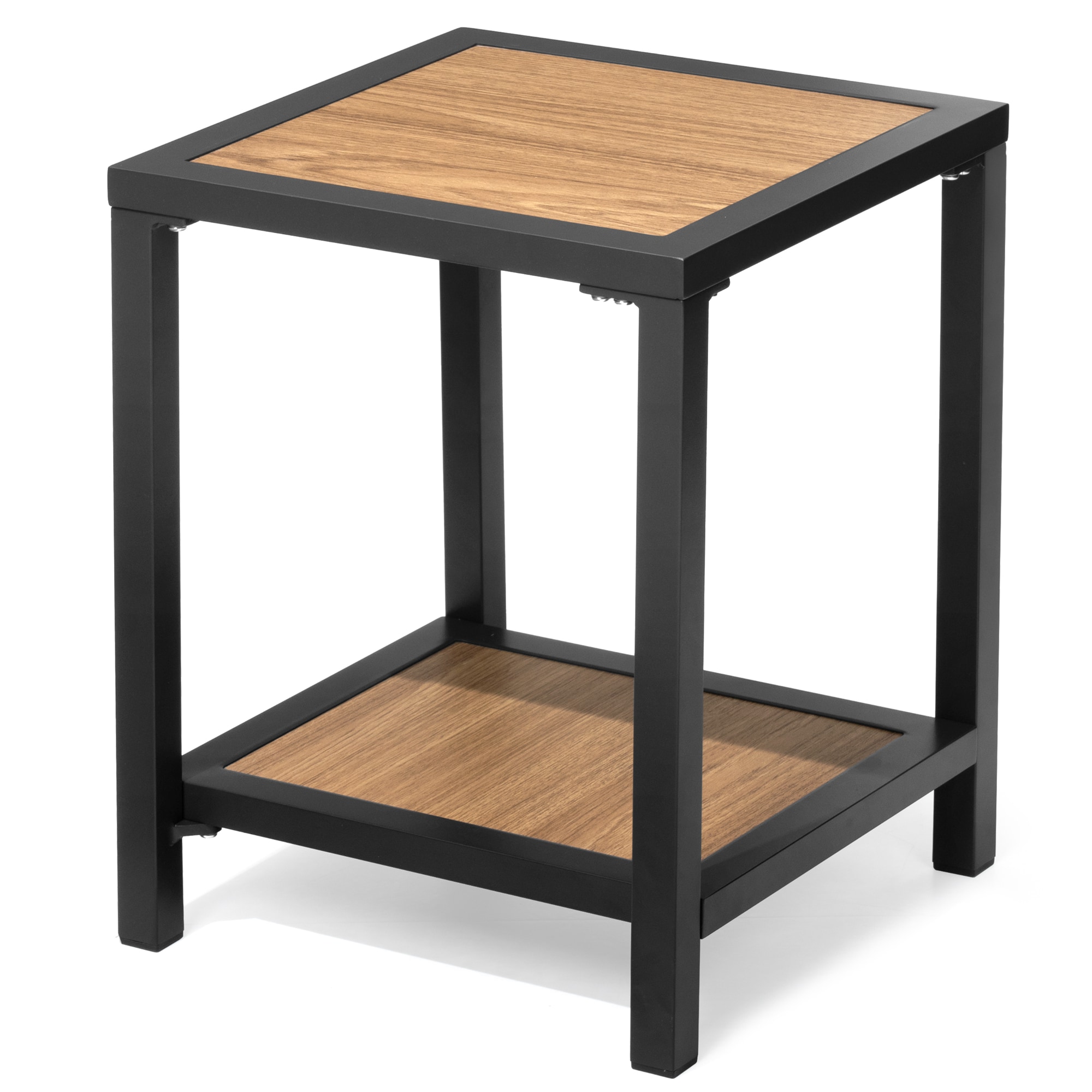 Crestlive Products CL-TB048BLK 1 pc patio side table Square End Table 15.7-in W x 19.7-in L