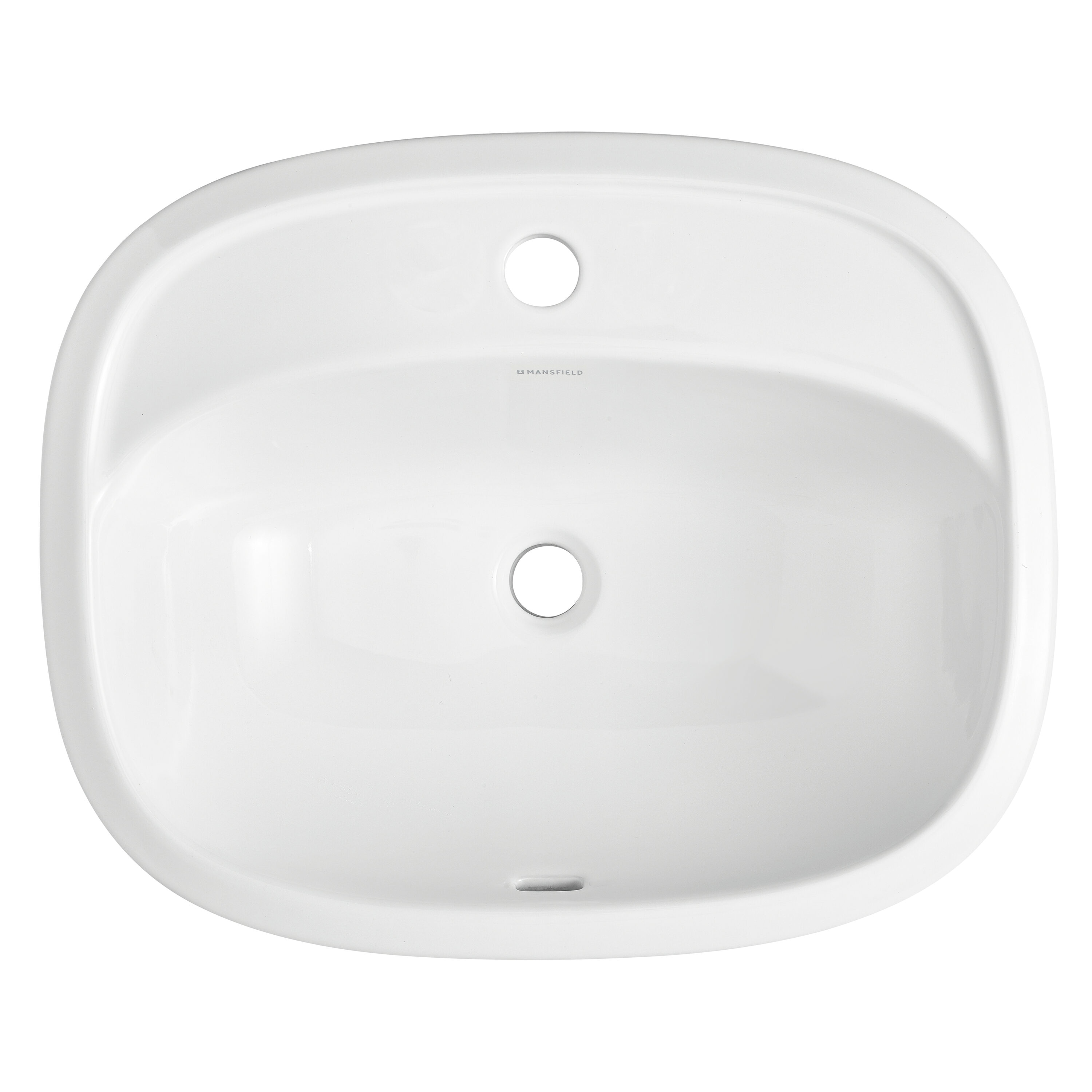 Mansfield Ava White Drop In Oval Modern Bathroom Sink 15.75 in x