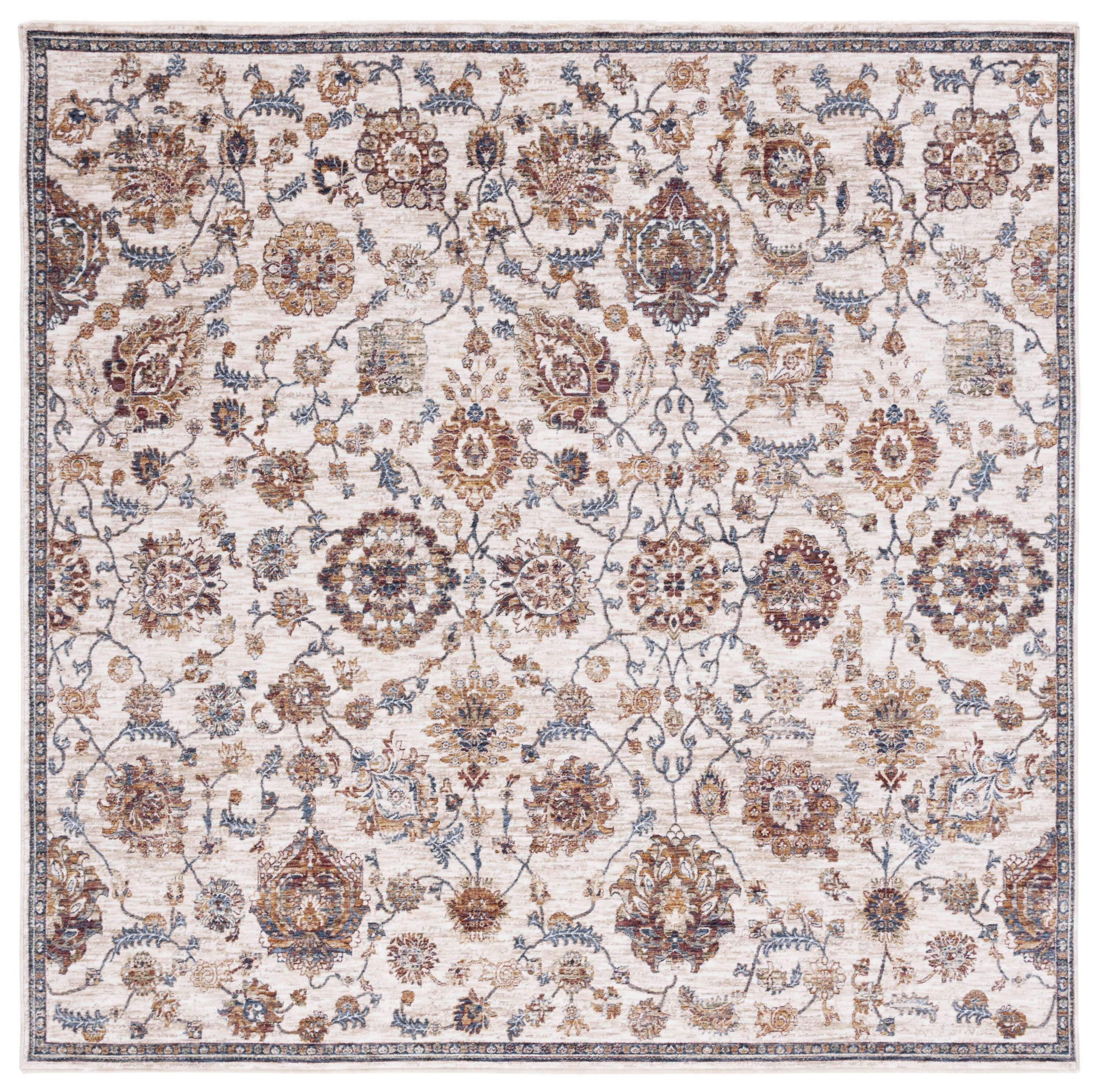 Heirloom 718A Ivory/Navy 7 X 7 Area Rug
